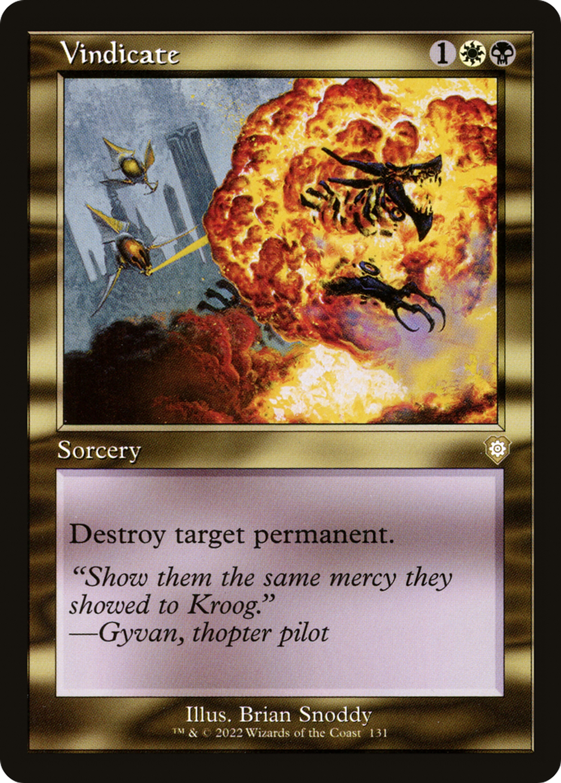 Justification — The Brothers' War Commander — Magic: The Gathering