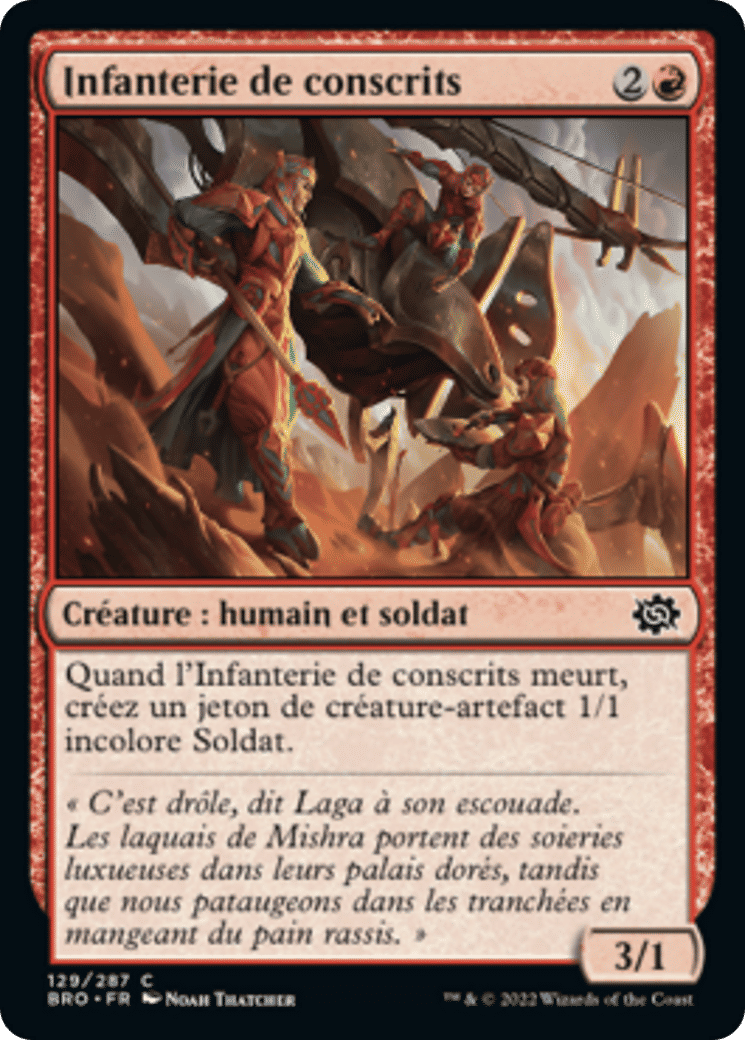 Infanterie de conscrits — The Brothers' War — Magic: The Gathering