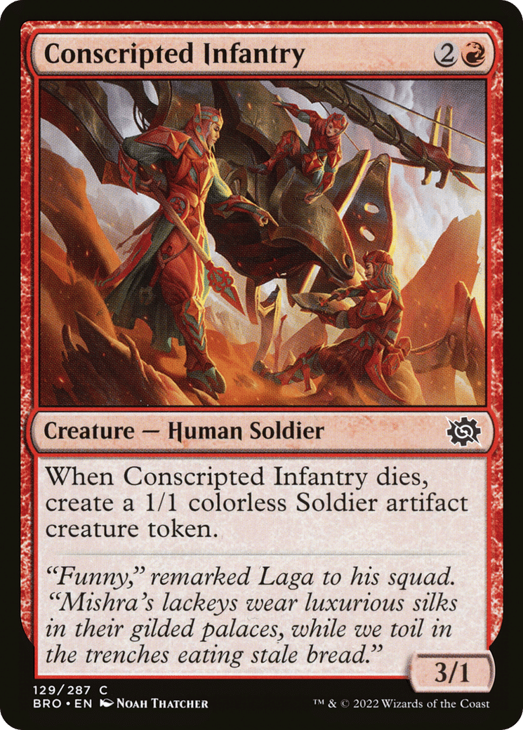 Conscripted Infantry — The Brothers' War — Magic: The Gathering