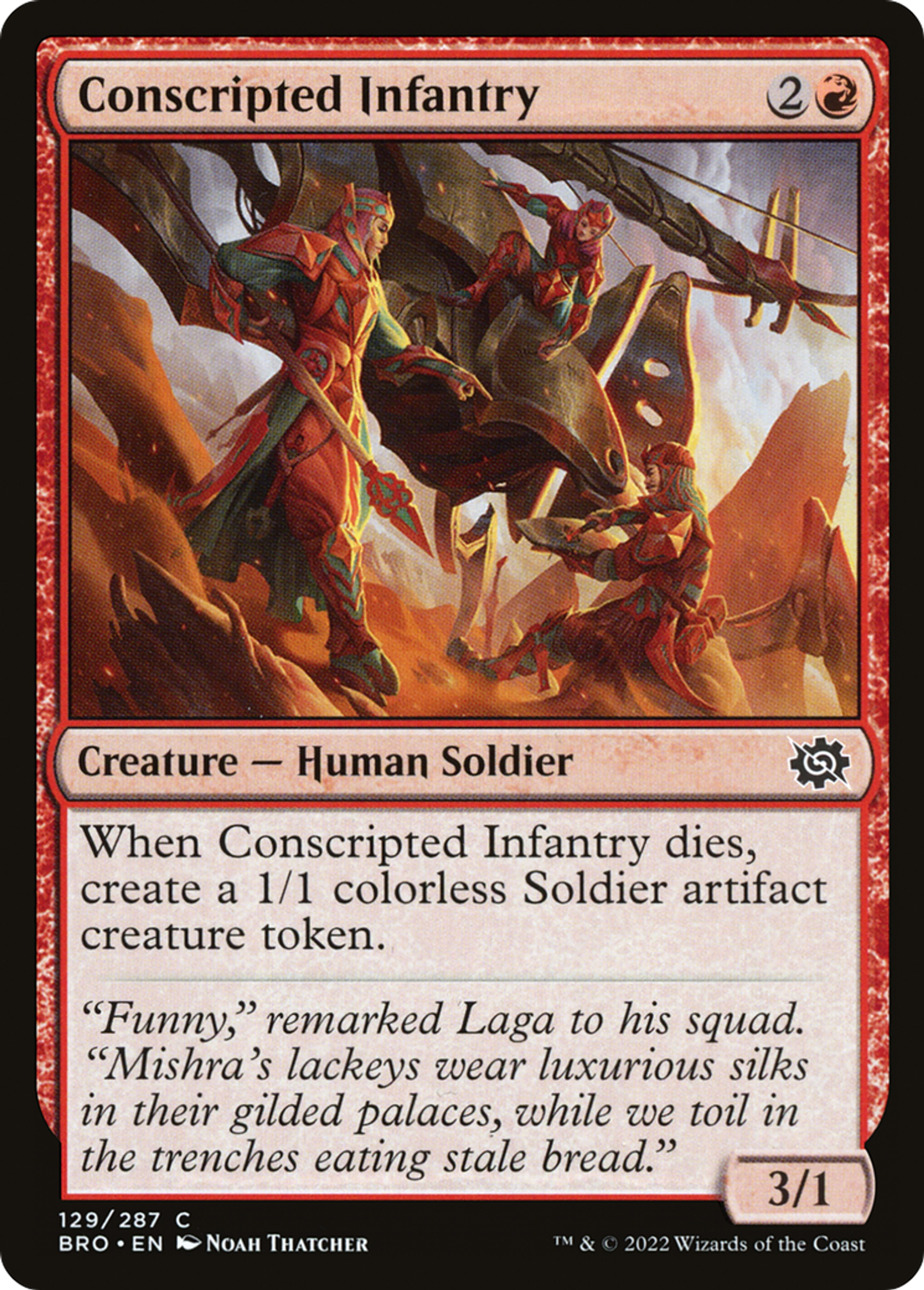 Conscripted Infantry — The Brothers' War — Magic: The Gathering