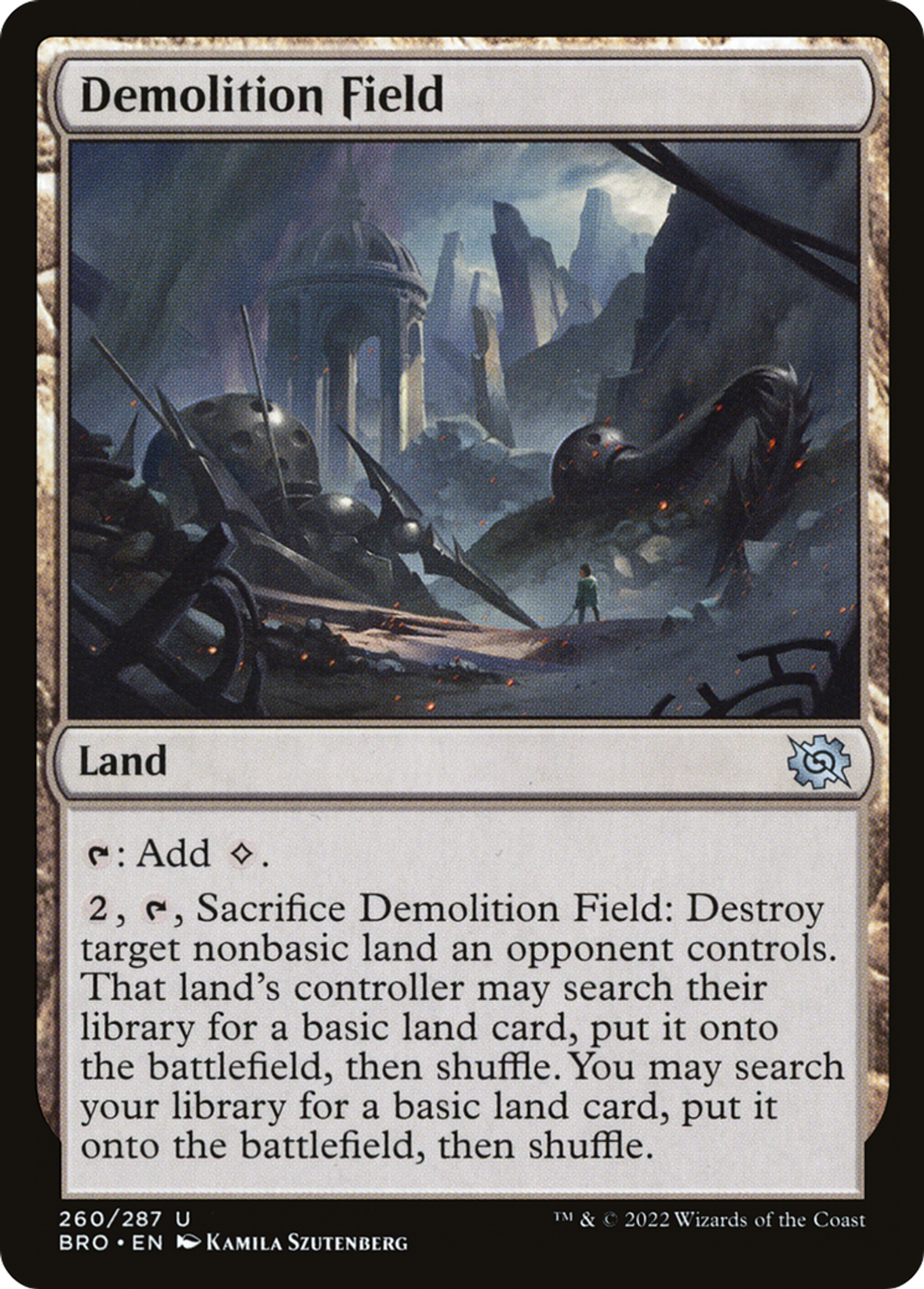 Champ de démolition — The Brothers' War — Magic: The Gathering