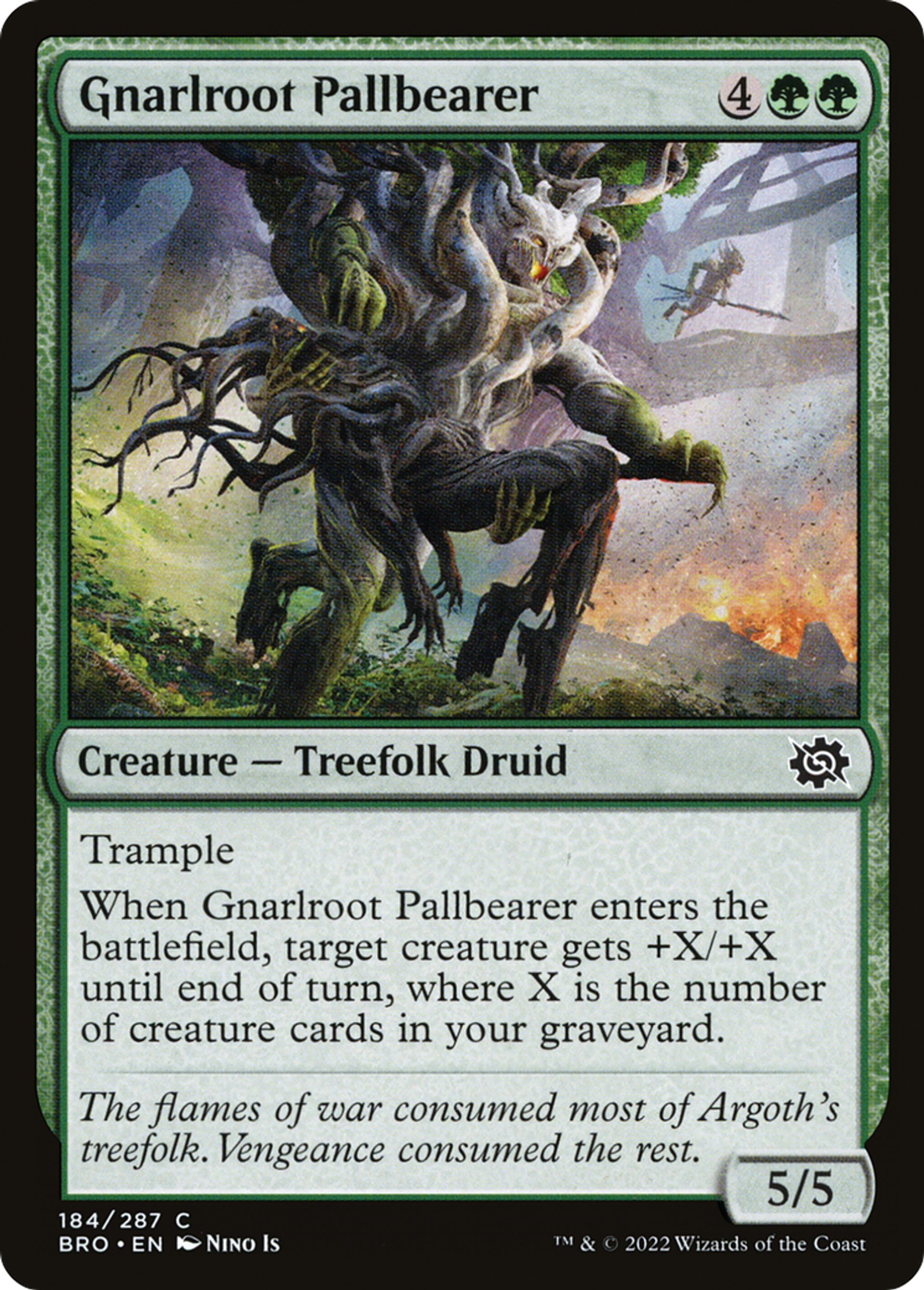 Gnarlroot Pallbearer — The Brothers' War — Magic: The Gathering