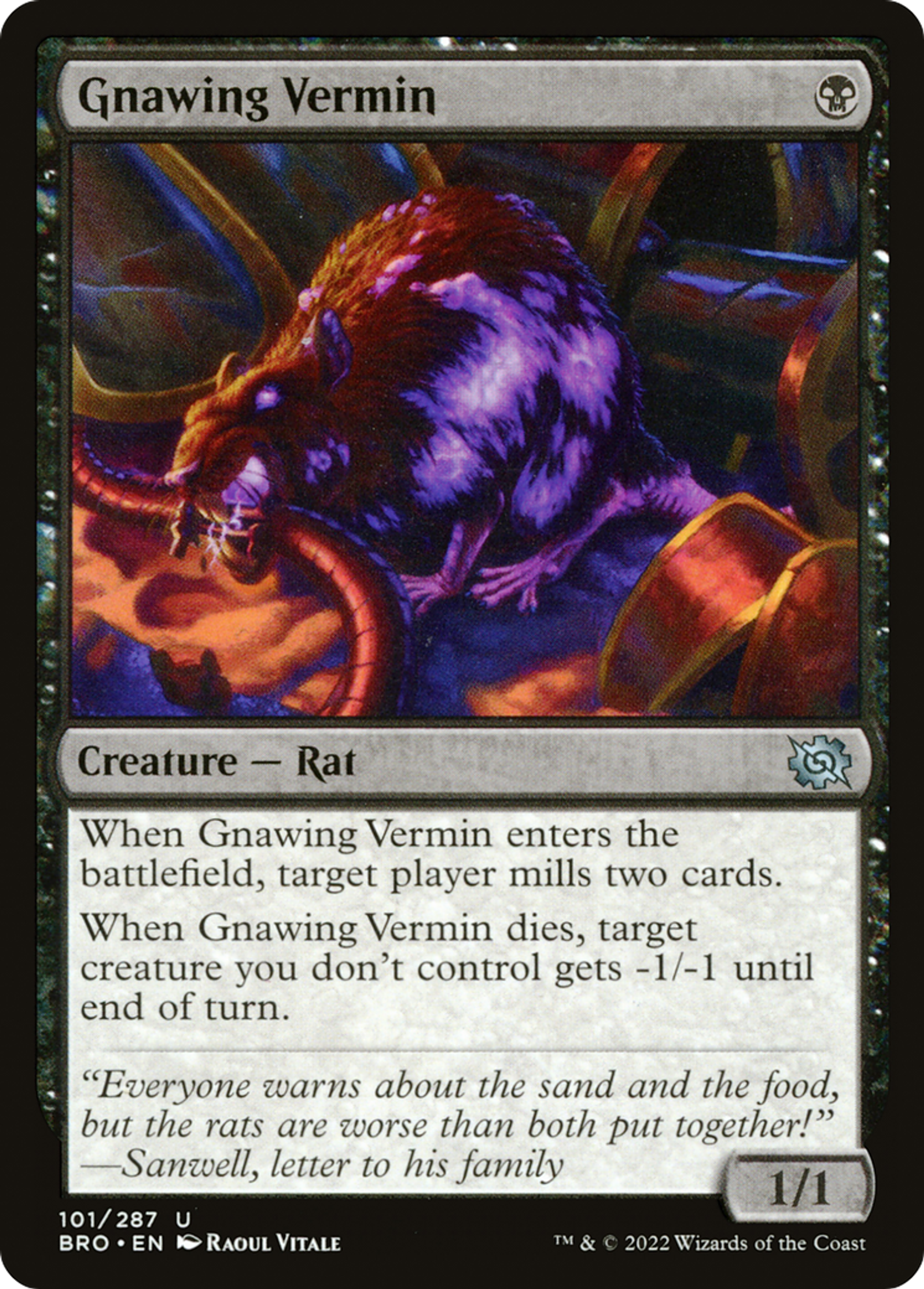 Gnawing Vermin — The Brothers' War — Magic: The Gathering