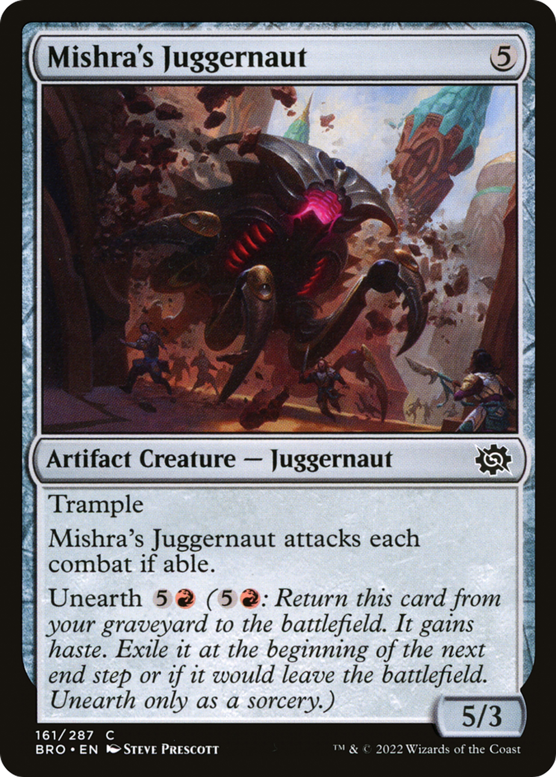 Djaggernaut de Mishra — The Brothers' War — Magic: The Gathering