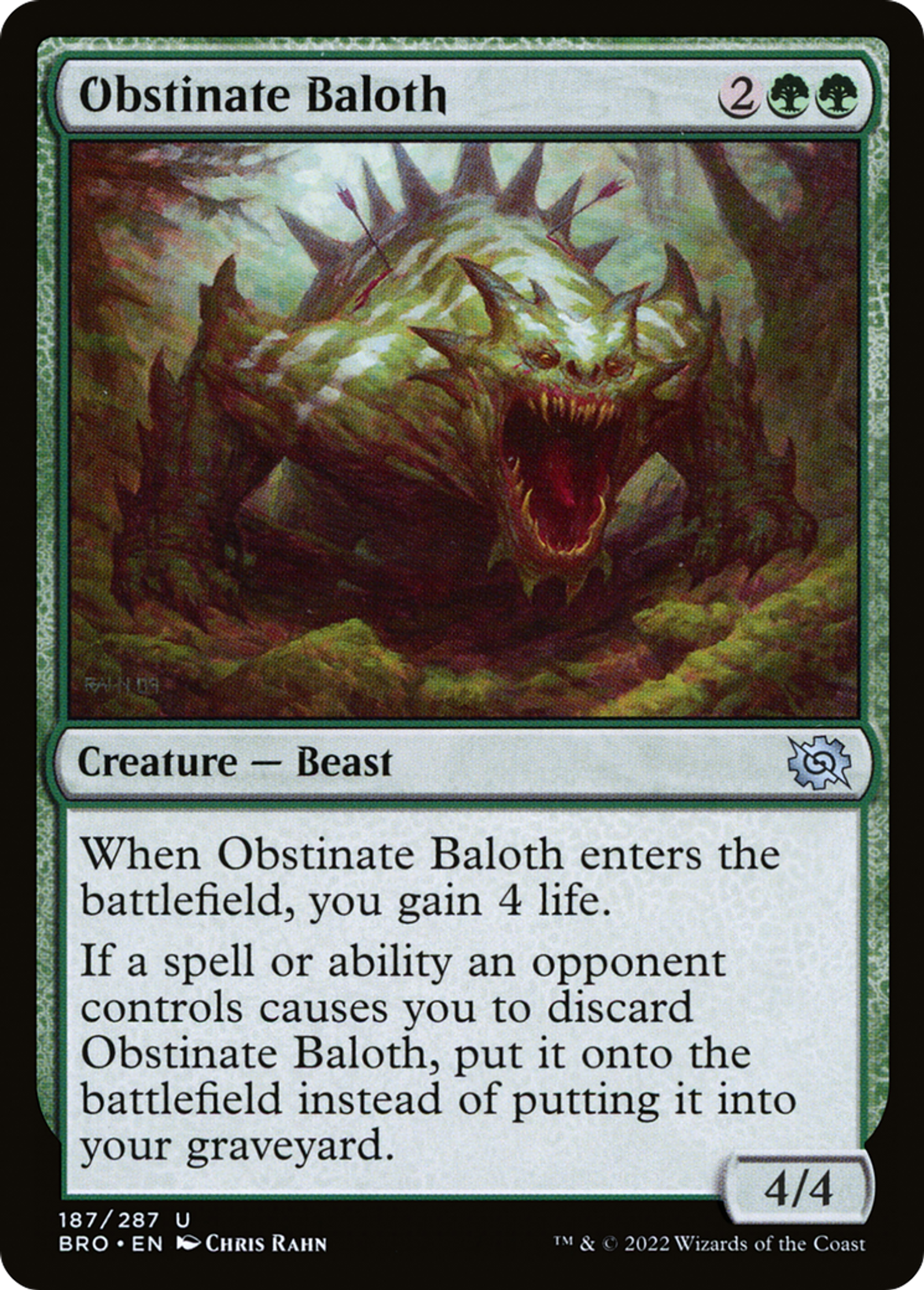 Baloth tenace — The Brothers' War — Magic: The Gathering