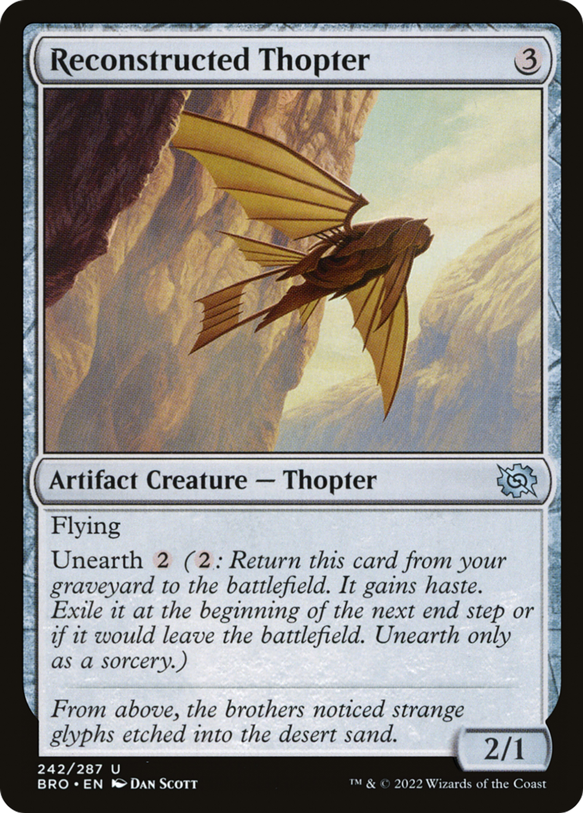 Mécanoptère reconstruit — The Brothers' War — Magic: The Gathering
