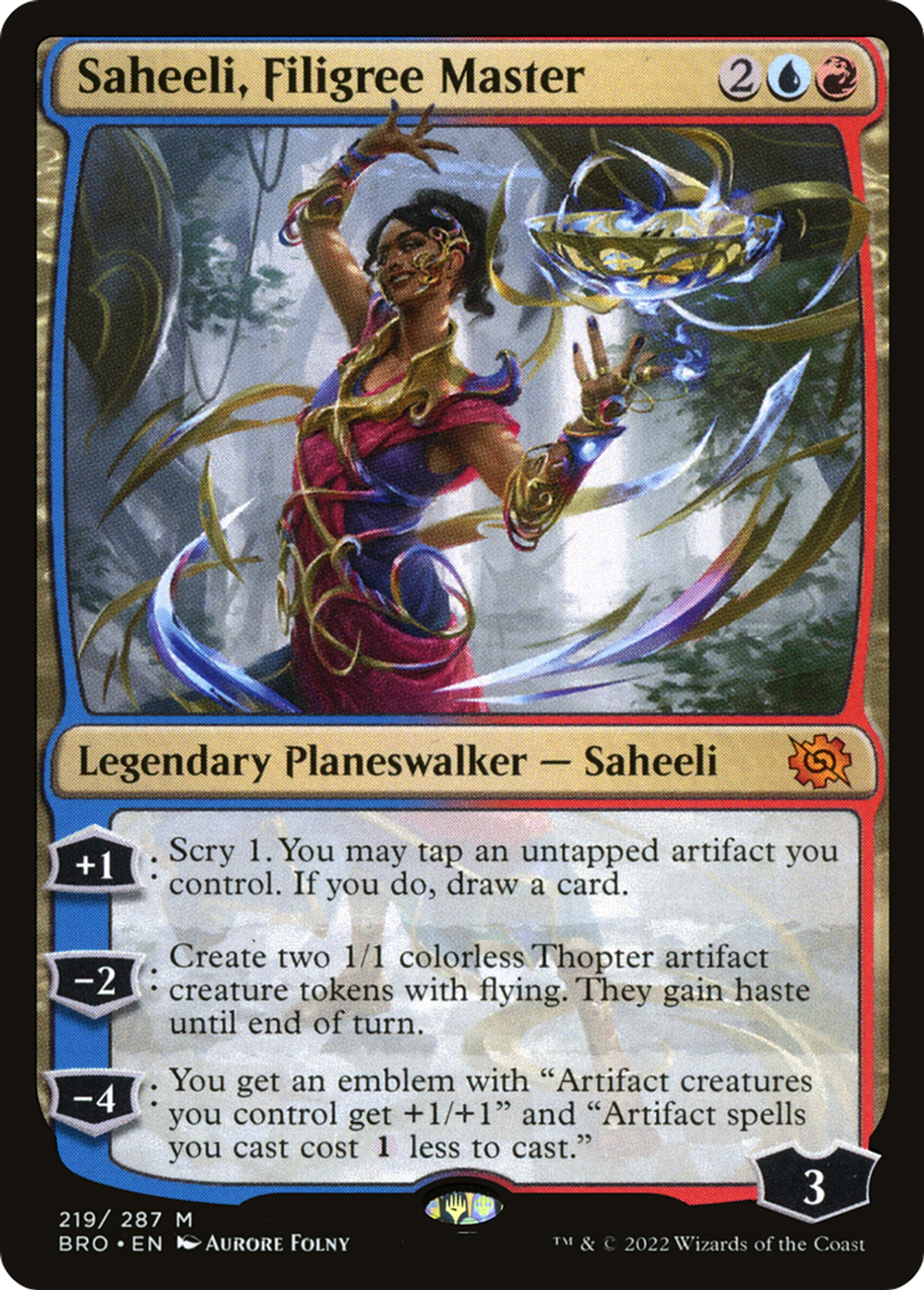 Saheeli, Filigree Master — The Brothers' War — Magic: The Gathering