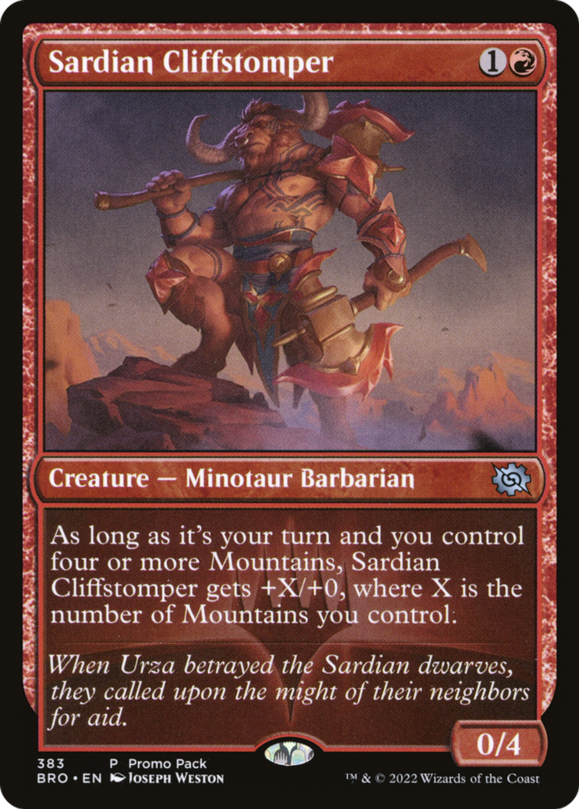 Piétineur des falaises sardien — The Brothers' War — Magic: The Gathering