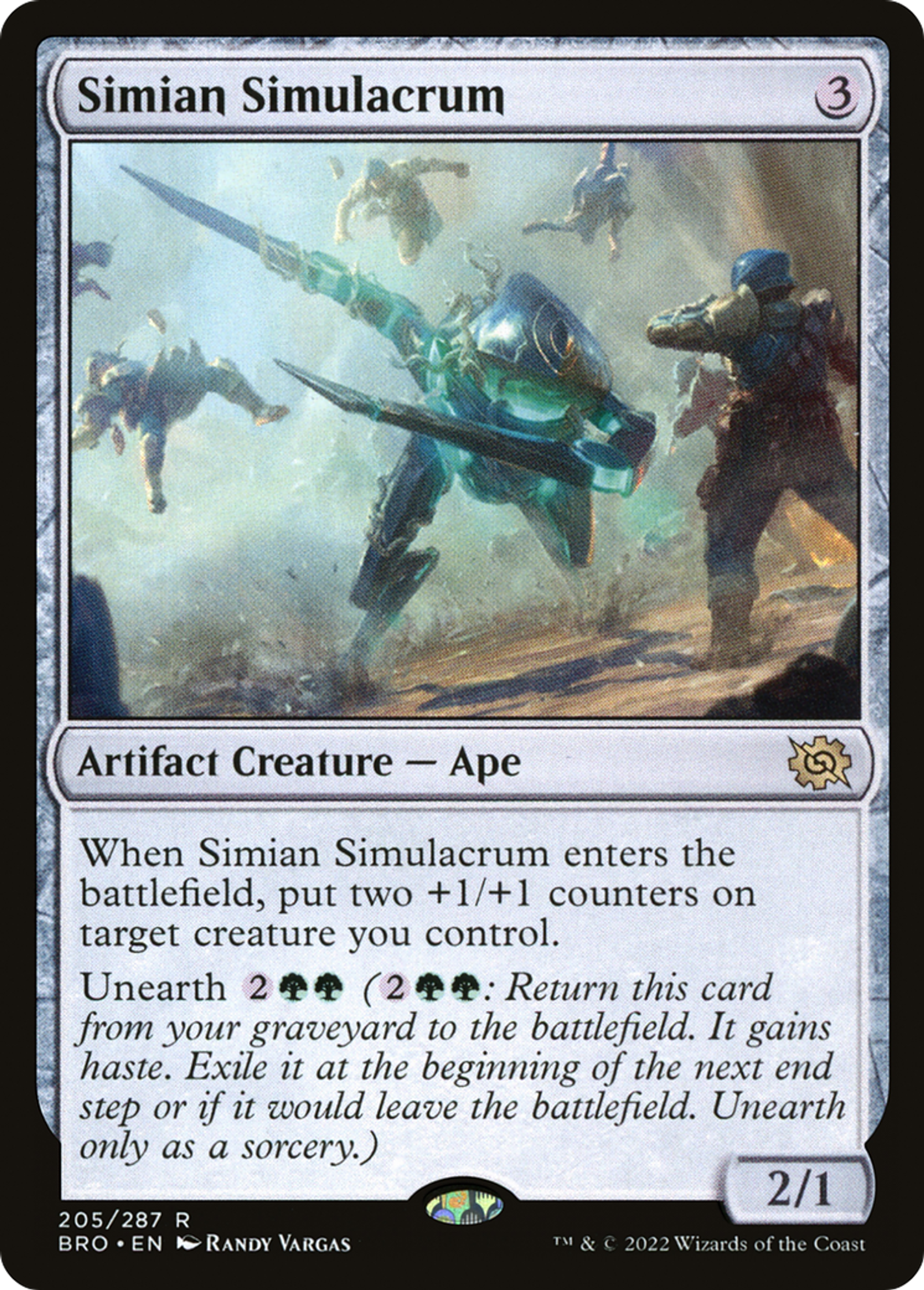 Simian Simulacrum — The Brothers' War — Magic: The Gathering