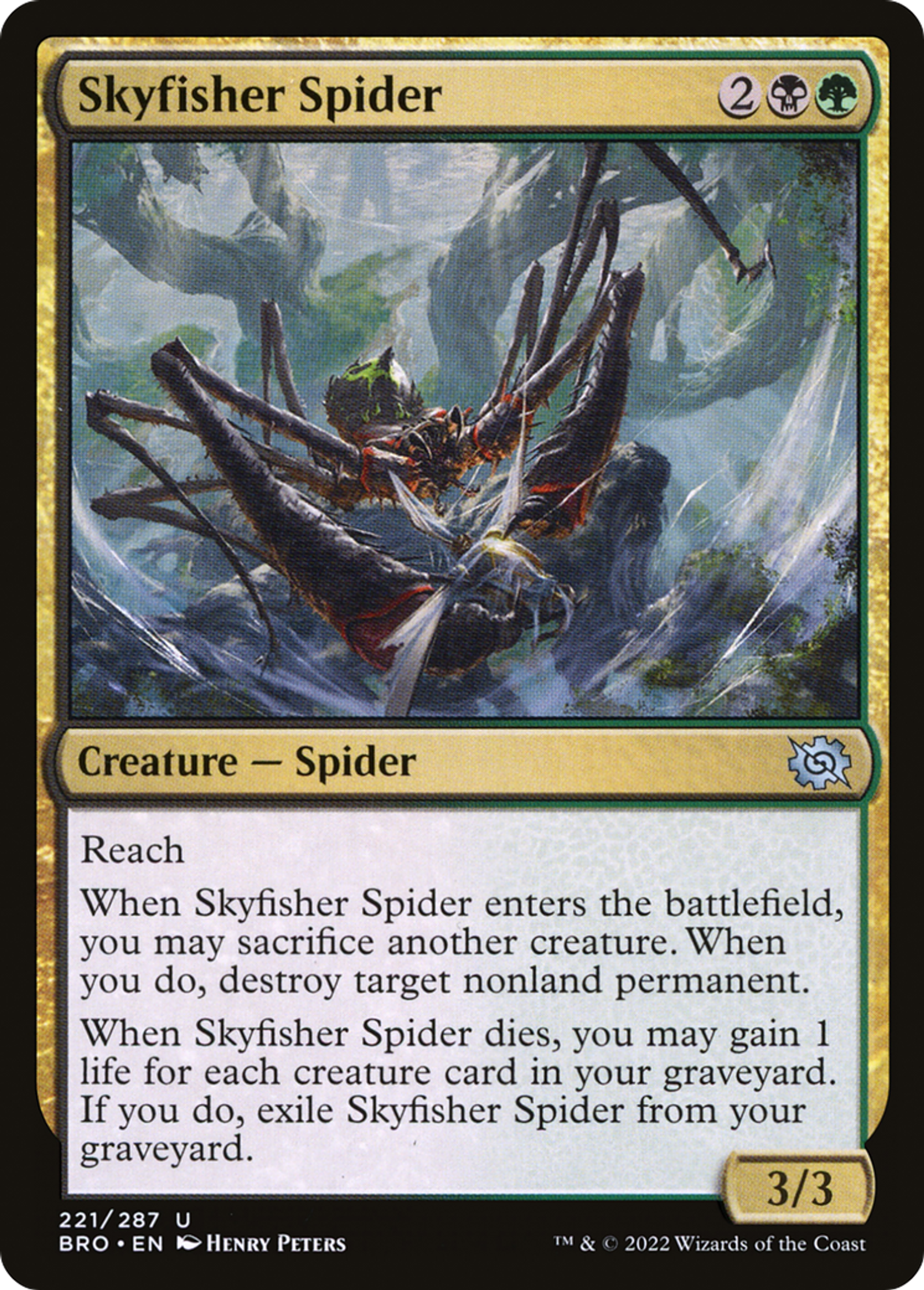 Skyfisher Spider — The Brothers' War — Magic: The Gathering