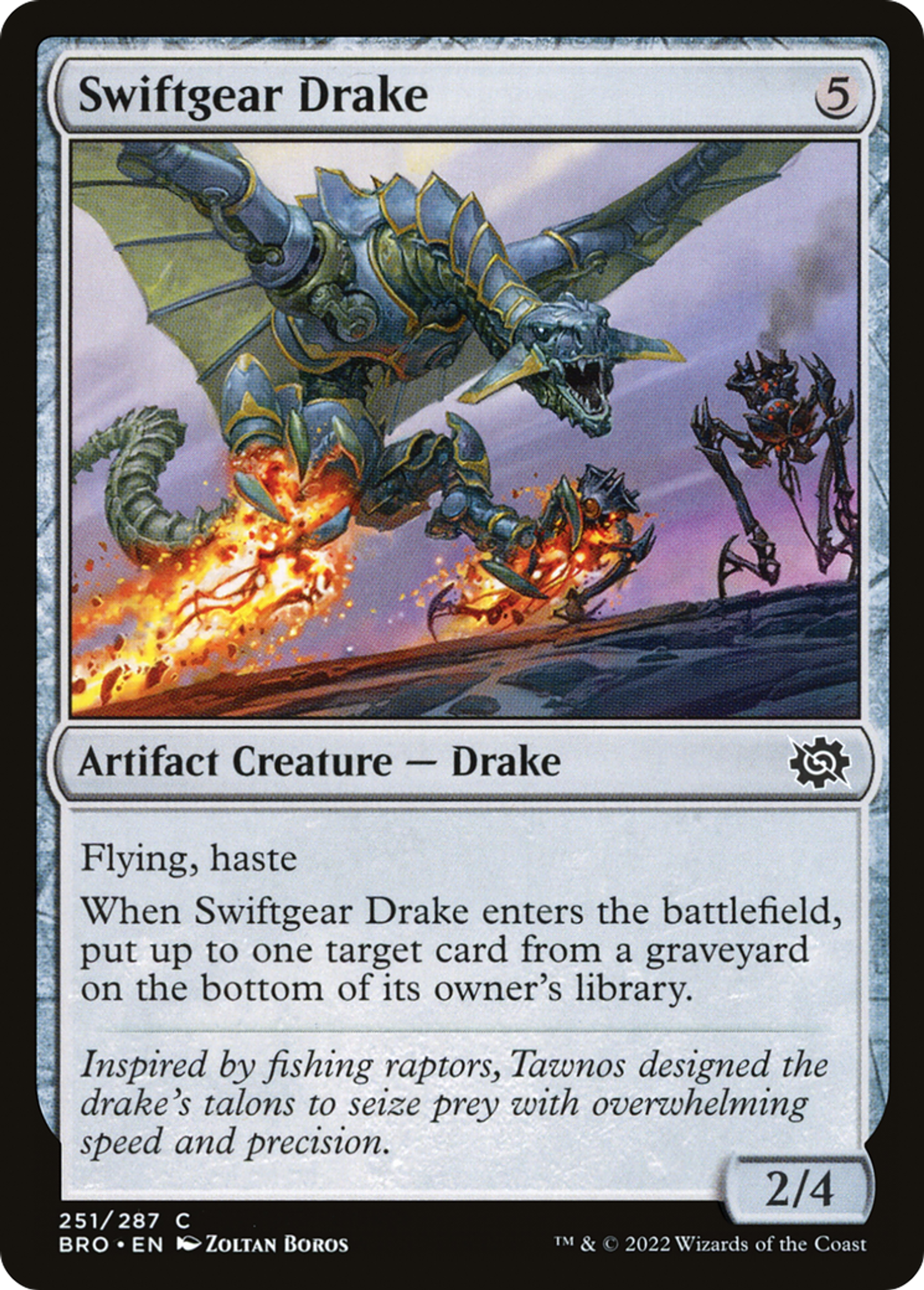 Drakôn de rouages — The Brothers' War — Magic: The Gathering