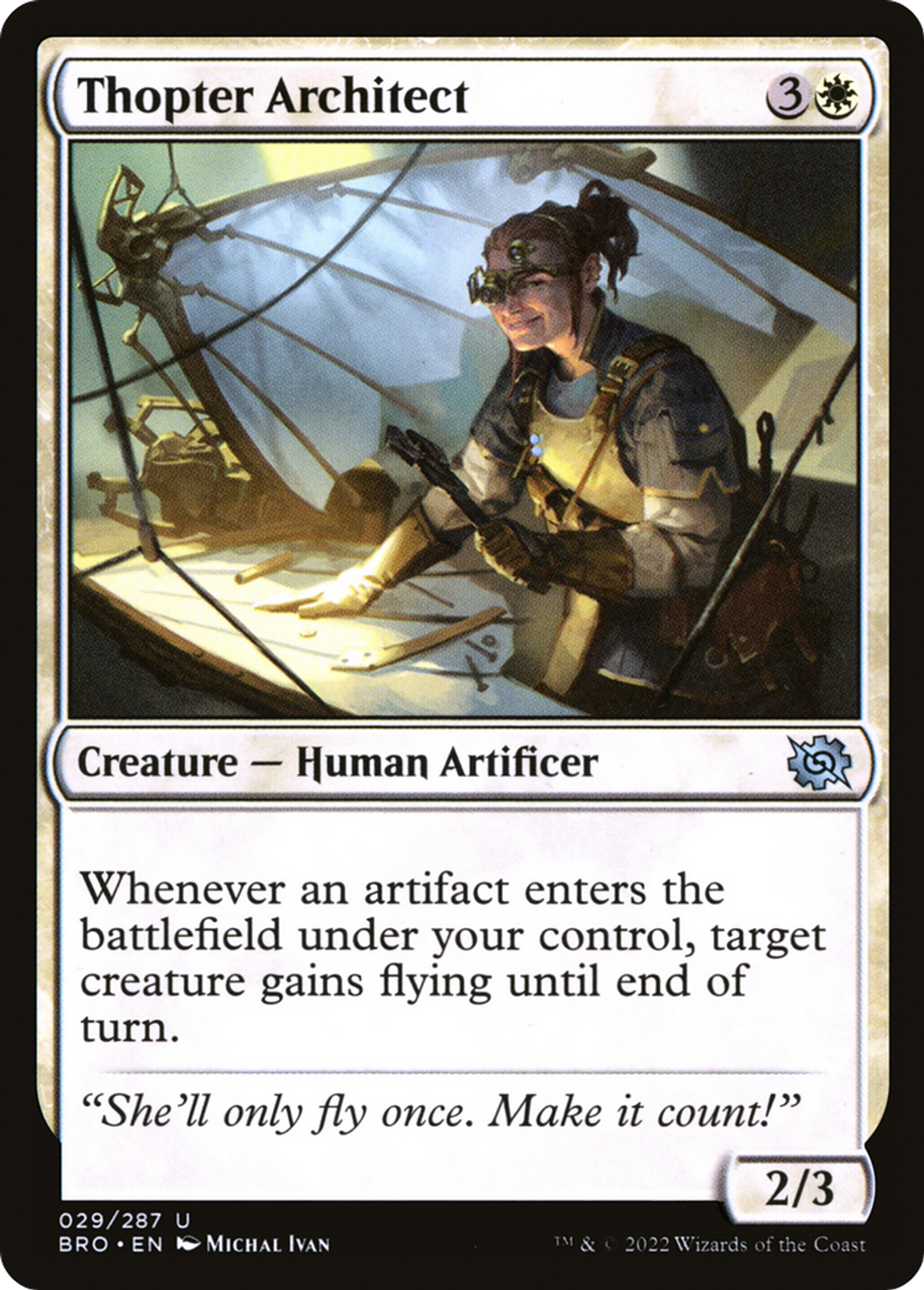 Architecte de mécanoptère — The Brothers' War — Magic: The Gathering