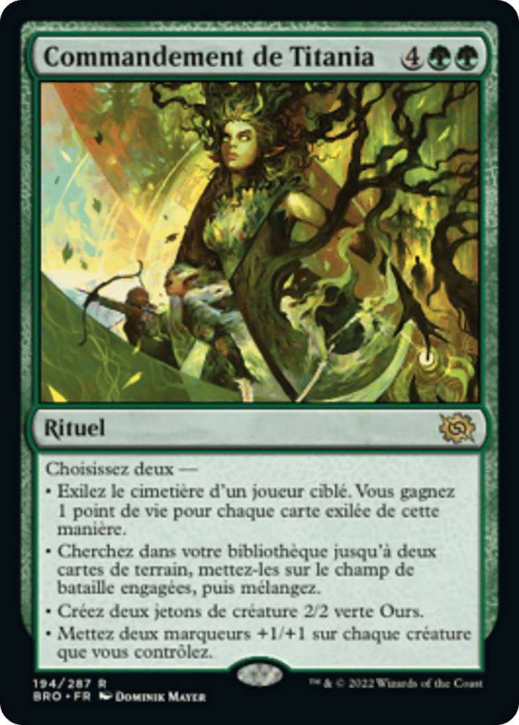 Commandement de Titania — The Brothers' War — Magic: The Gathering