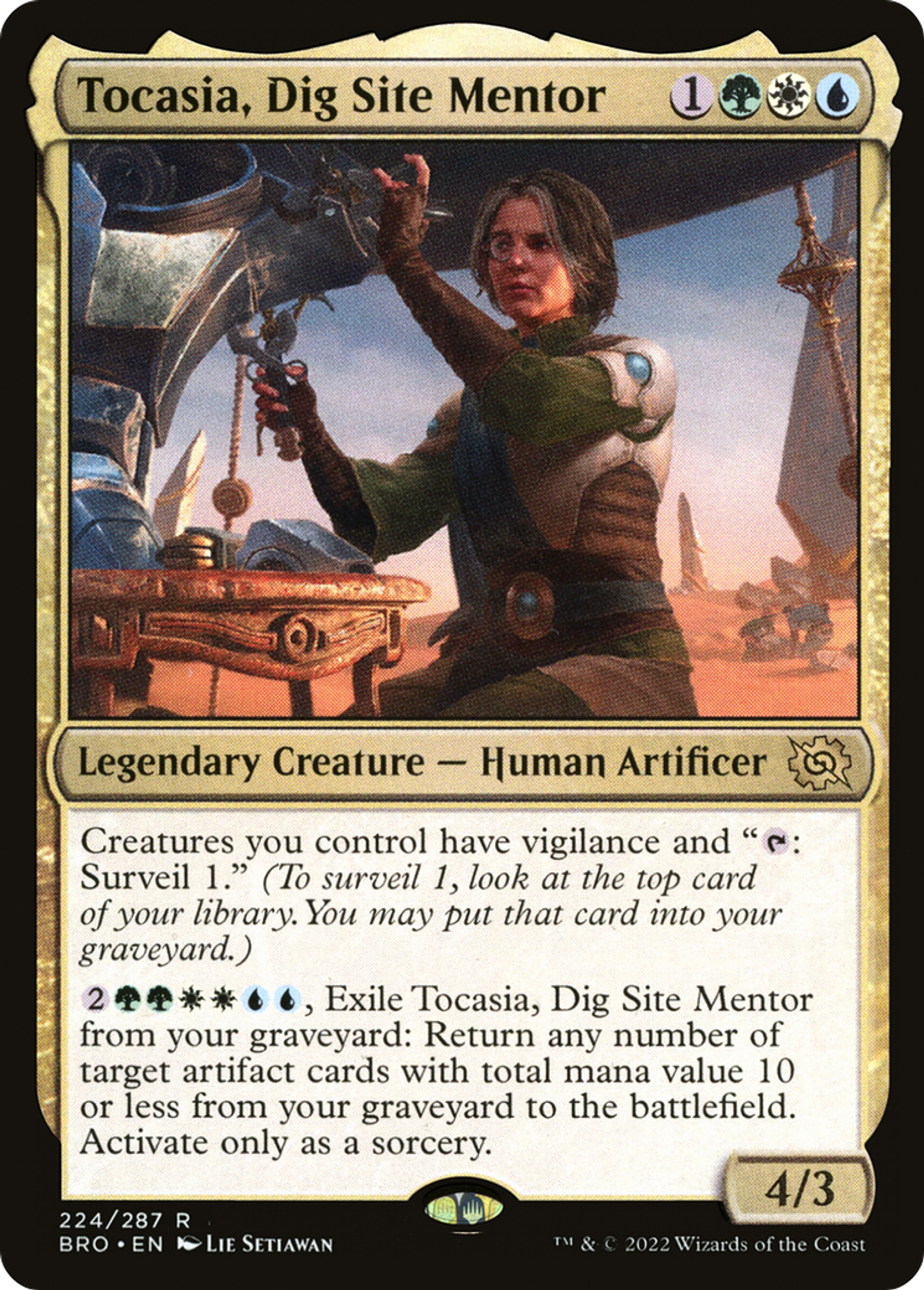 Tocasia, mentor du site de fouilles — The Brothers' War — Magic: The Gathering