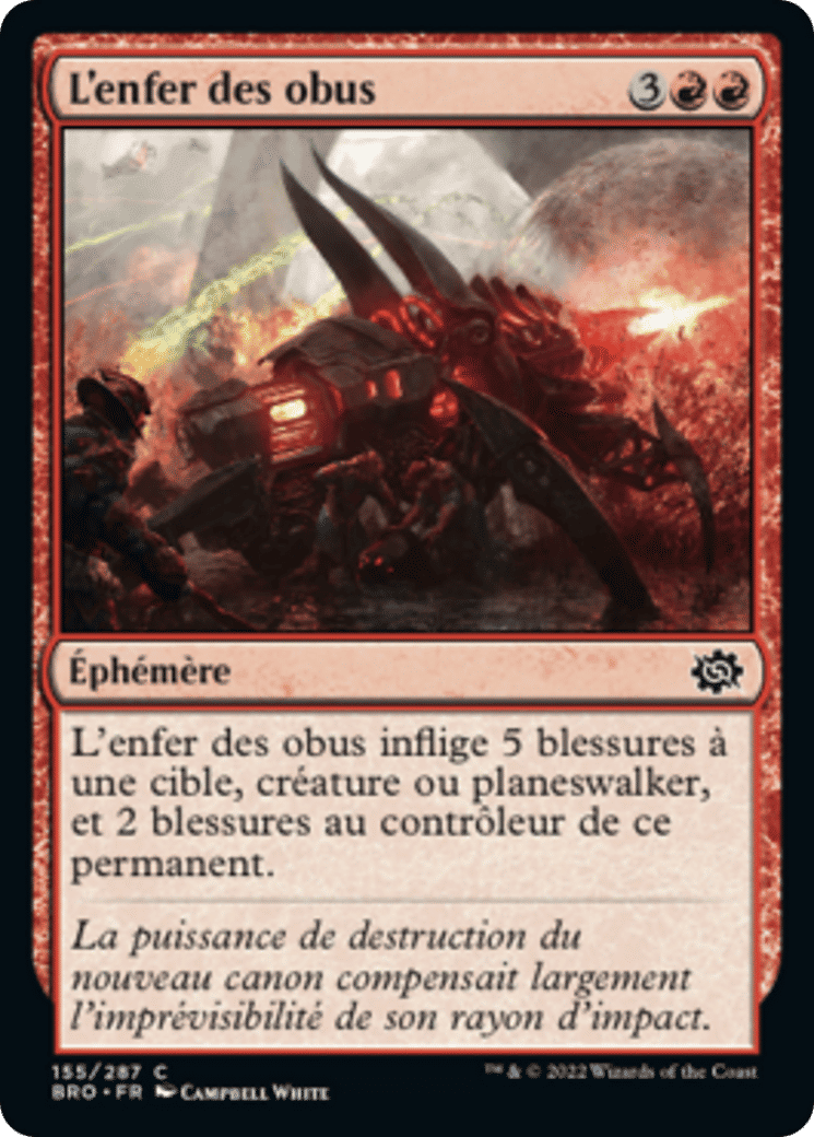 L'enfer des obus — The Brothers' War — Magic: The Gathering
