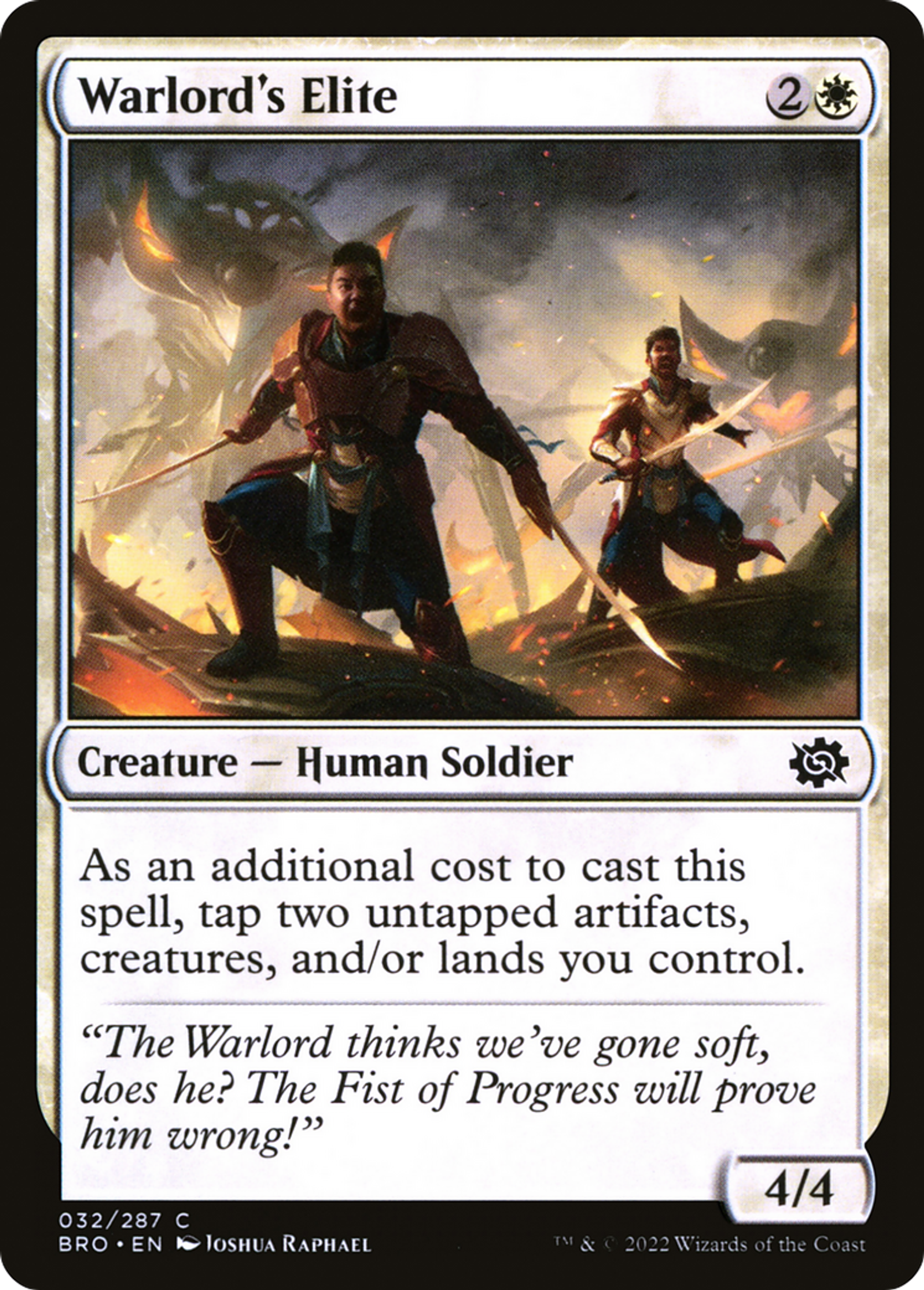 Élite du seigneur de guerre — The Brothers' War — Magic: The Gathering