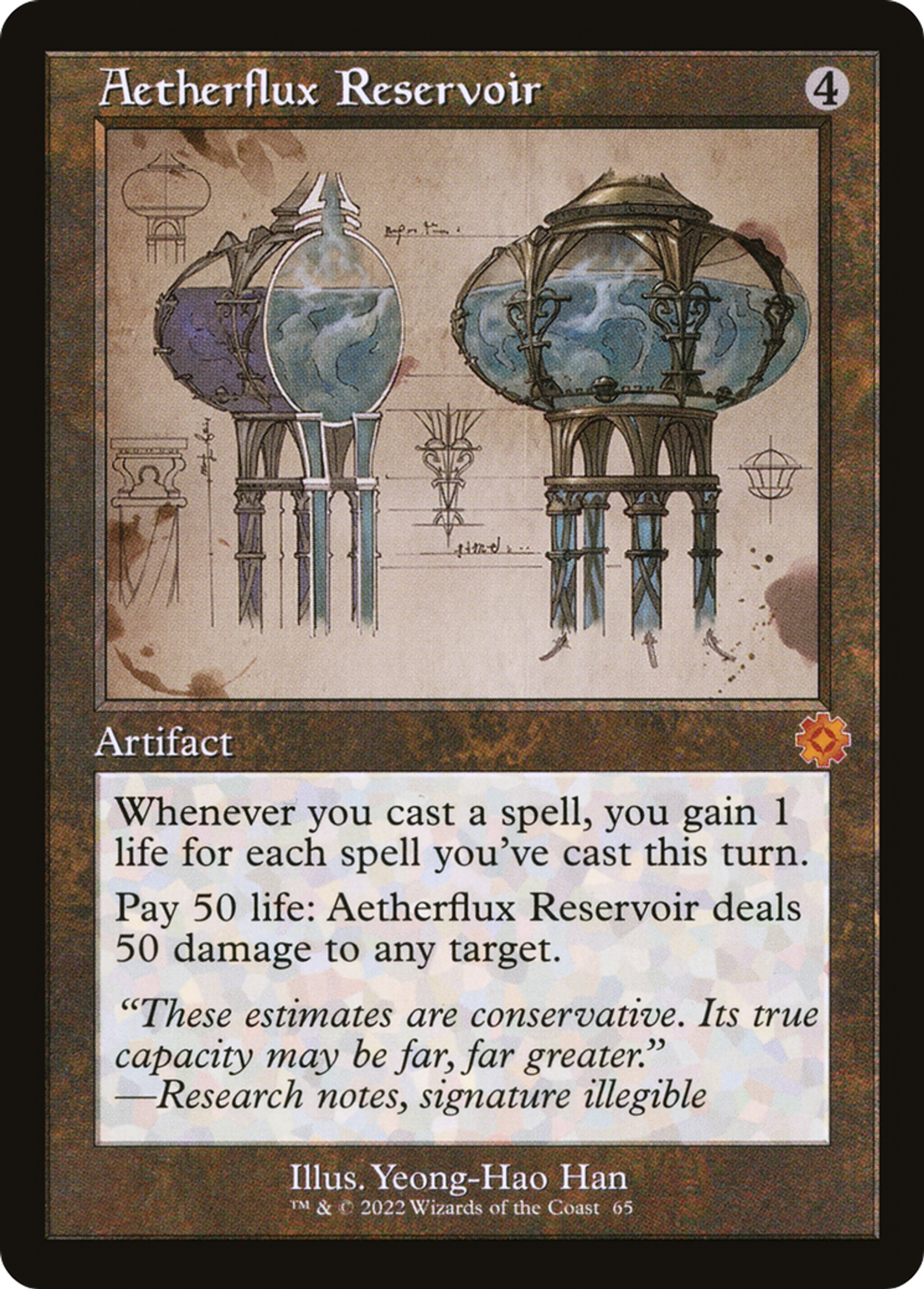 Aetherflux Reservoir — The Brothers' War Retro Artifacts — Magic: The Gathering