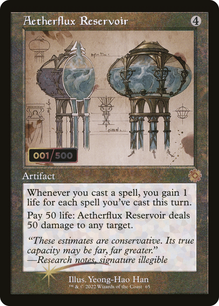 Aetherflux Reservoir — The Brothers' War Retro Artifacts — Magic: The Gathering