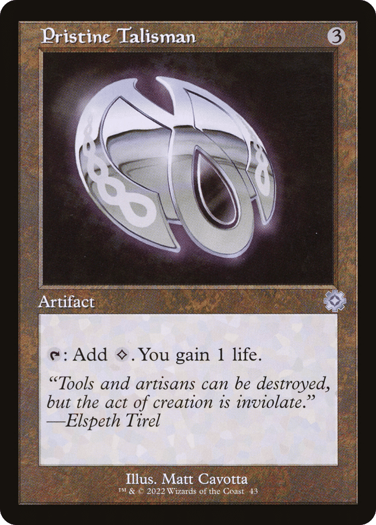 Pristine Talisman — The Brothers' War Retro Artifacts — Magic: The Gathering