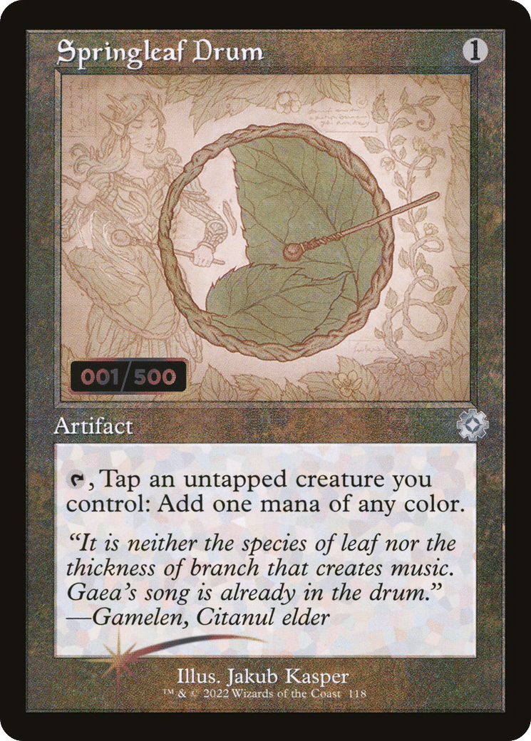 Springleaf Drum — The Brothers' War Retro Artifacts — Magic: The Gathering