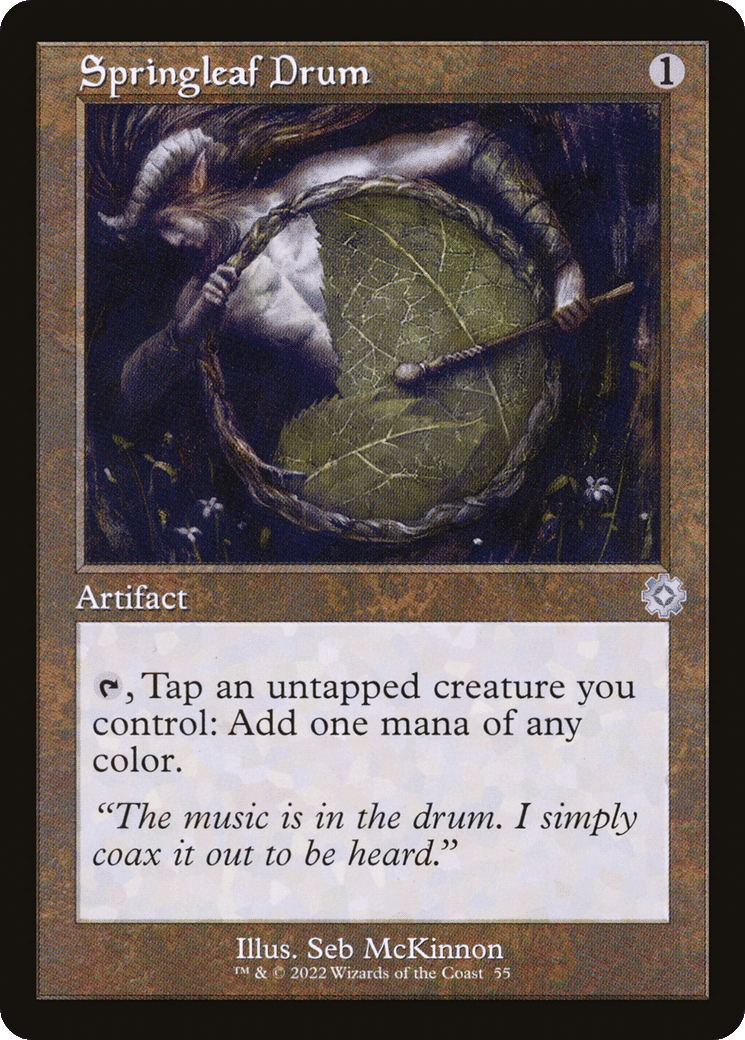 Springleaf Drum — The Brothers' War Retro Artifacts — Magic: The Gathering