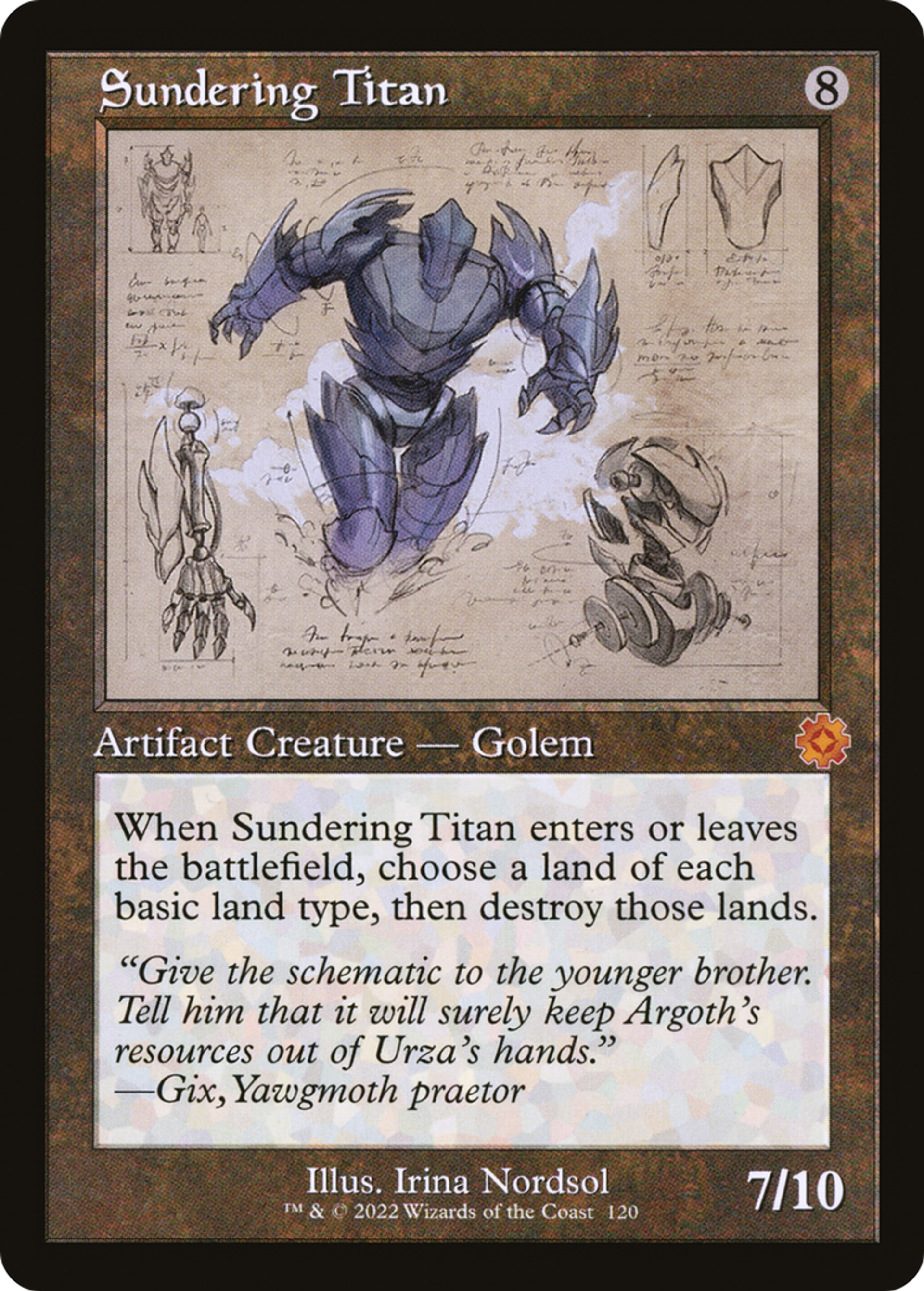 Sundering Titan — The Brothers' War Retro Artifacts — Magic: The Gathering