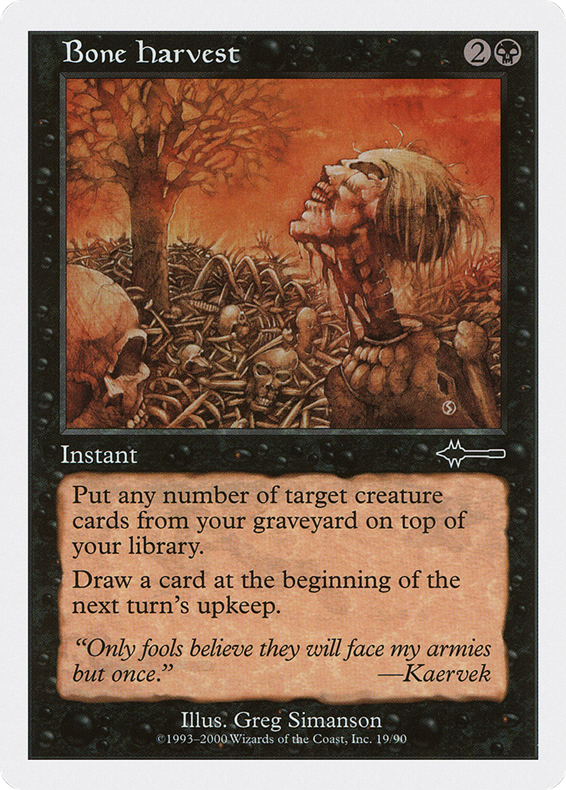 Récolte des ossements — Beatdown Box Set — Magic: The Gathering