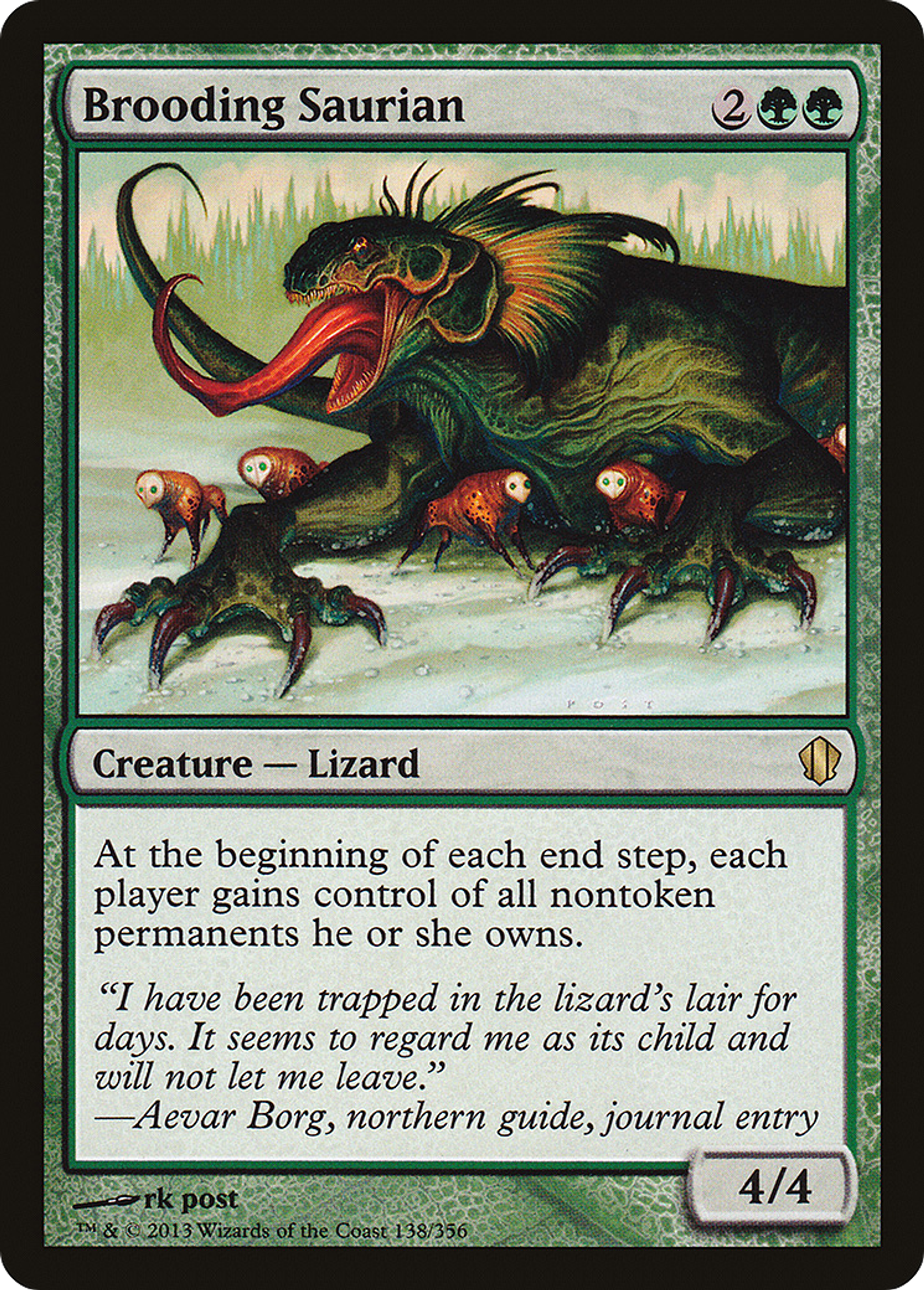 Brooding Saurian — Commander 2013 — Magic: The Gathering