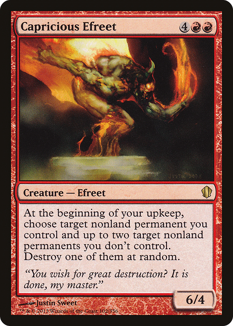 Capricious Efreet — Commander 2013 — Magic: The Gathering