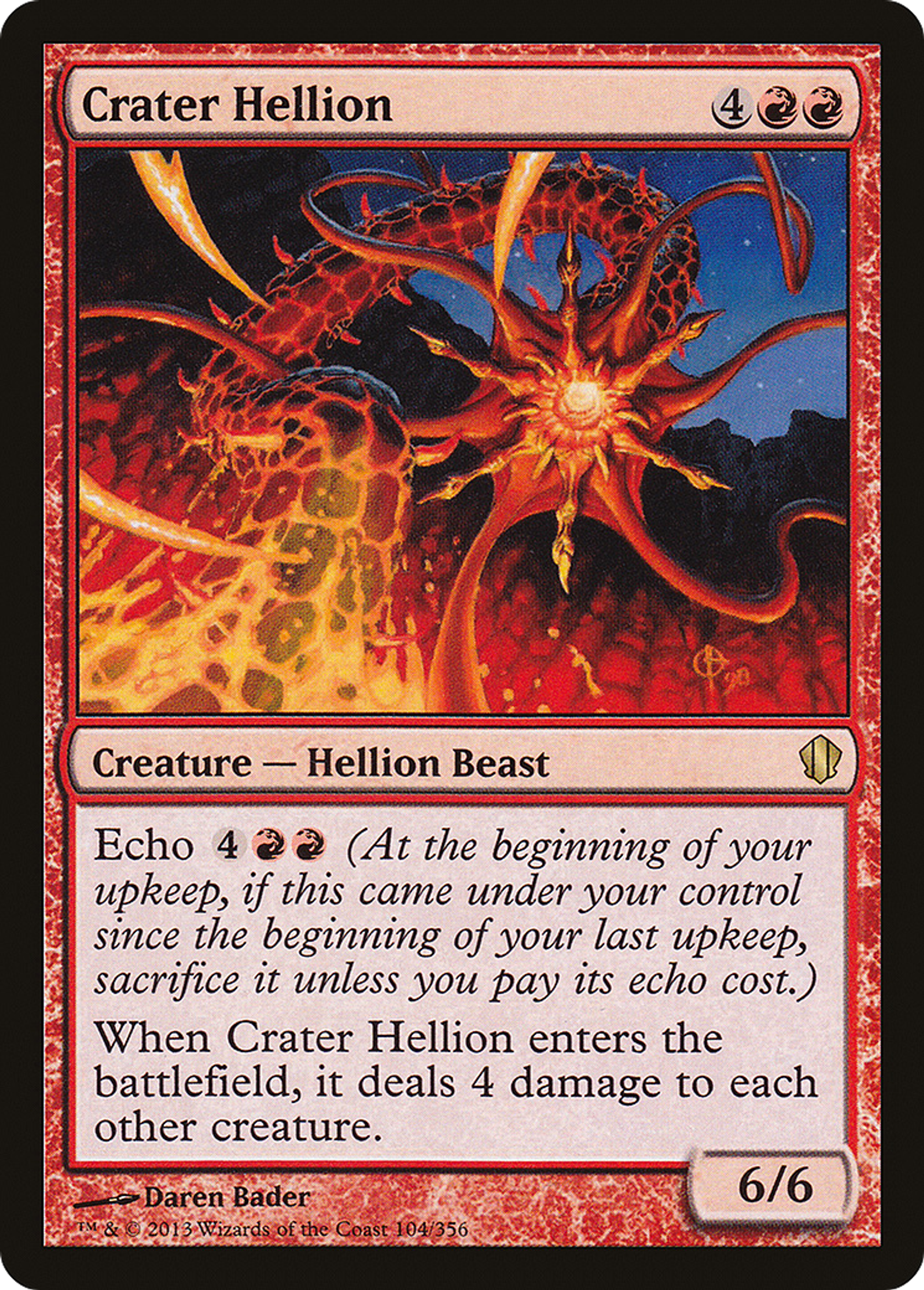 Crater Hellion — Commander 2013 — Magic: The Gathering