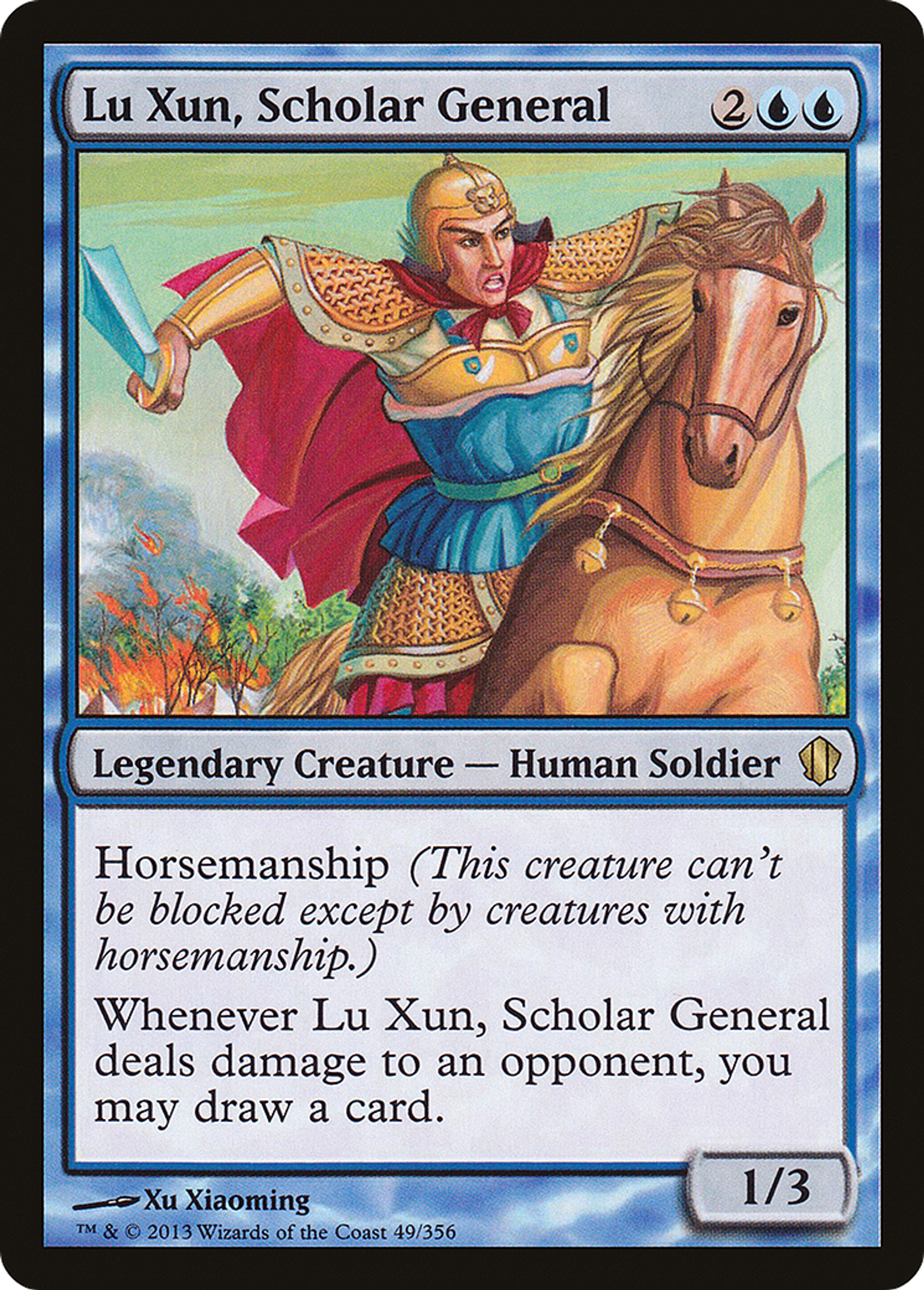 Lu Xun, Scholar General — Commander 2013 — Magic: The Gathering