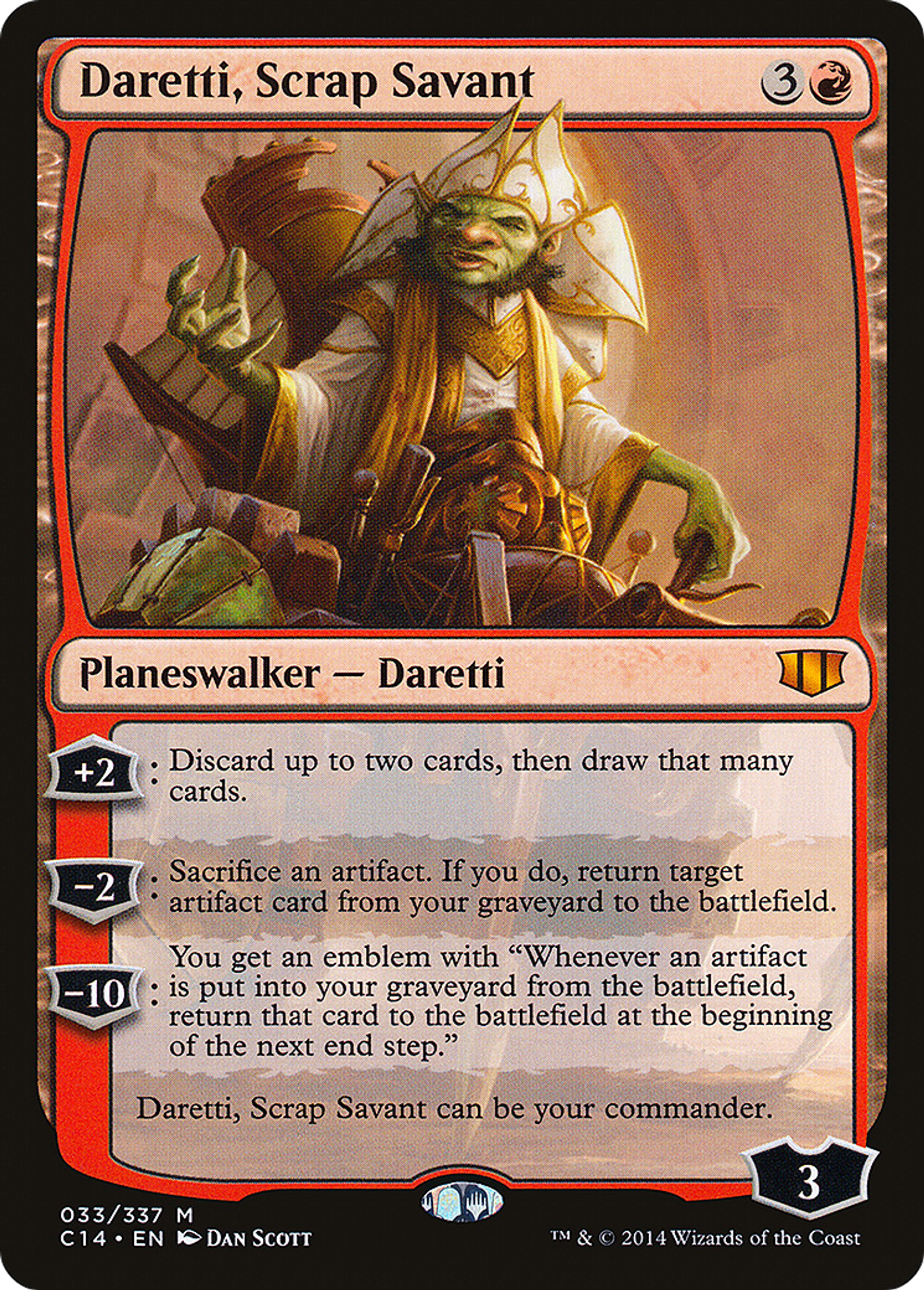 Daretti, Scrap Savant — Commander 2014 — Magic: The Gathering