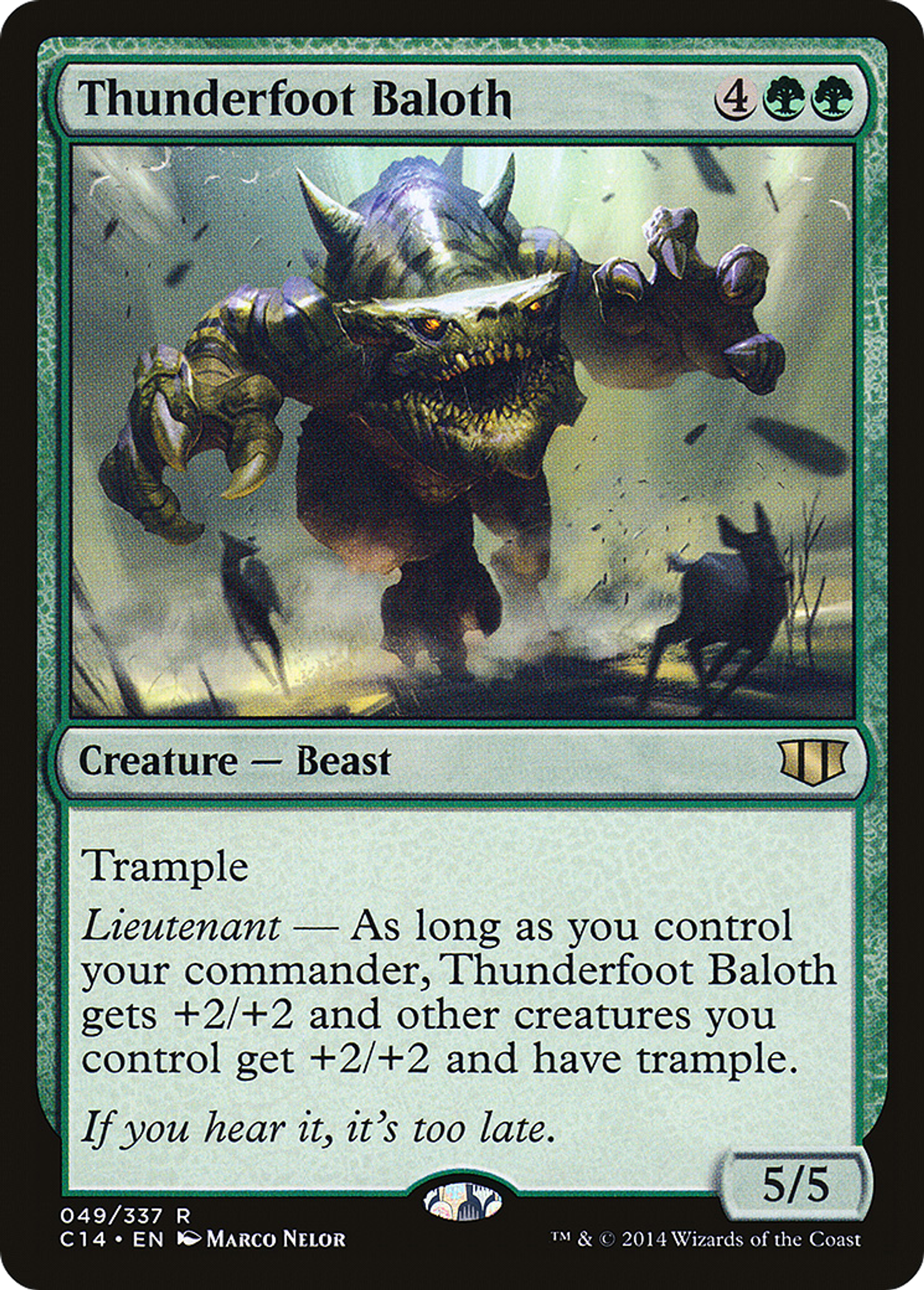Thunderfoot Baloth — Commander 2014 — Magic: The Gathering