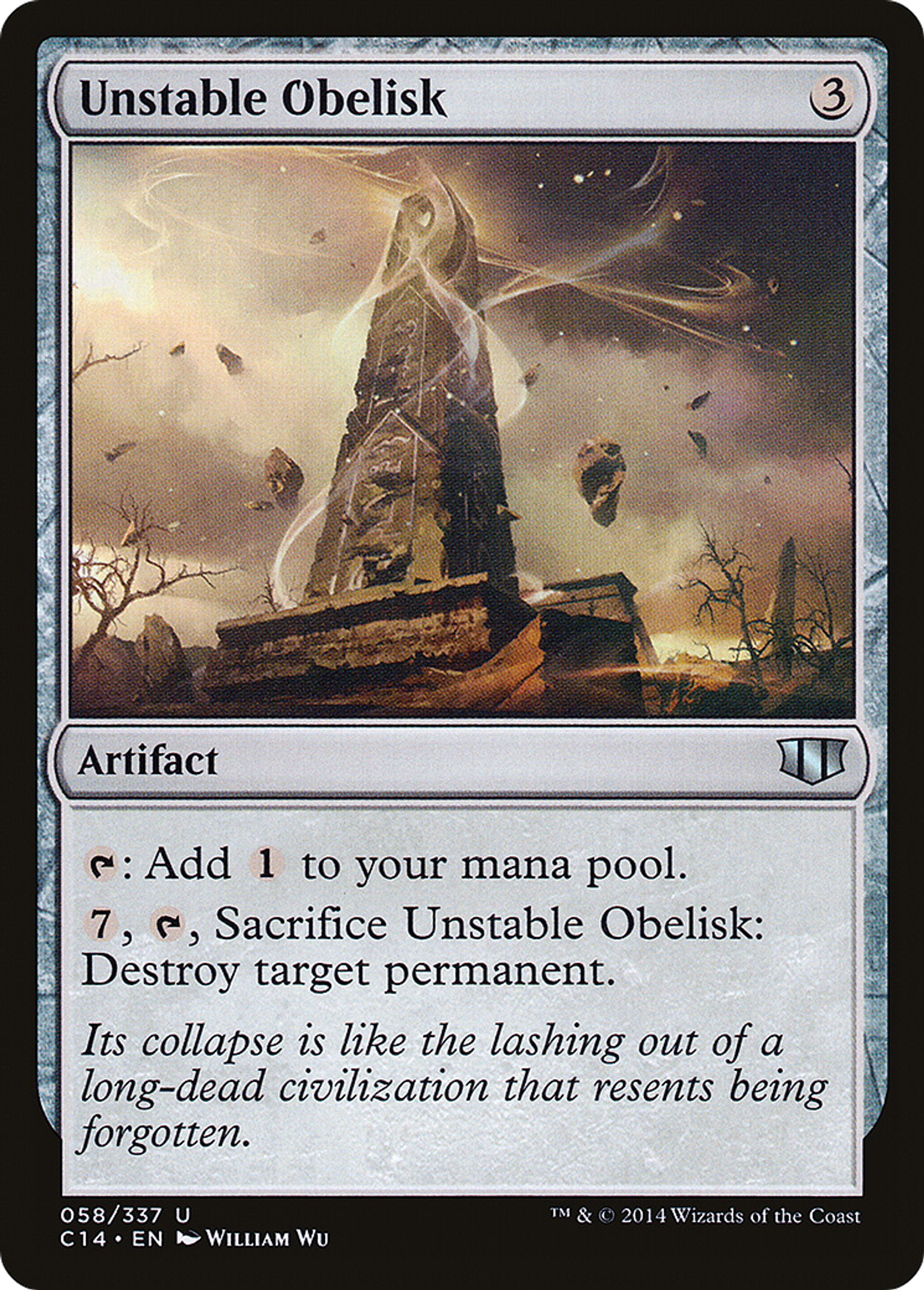 Unstable Obelisk — Commander 2014 — Magic: The Gathering