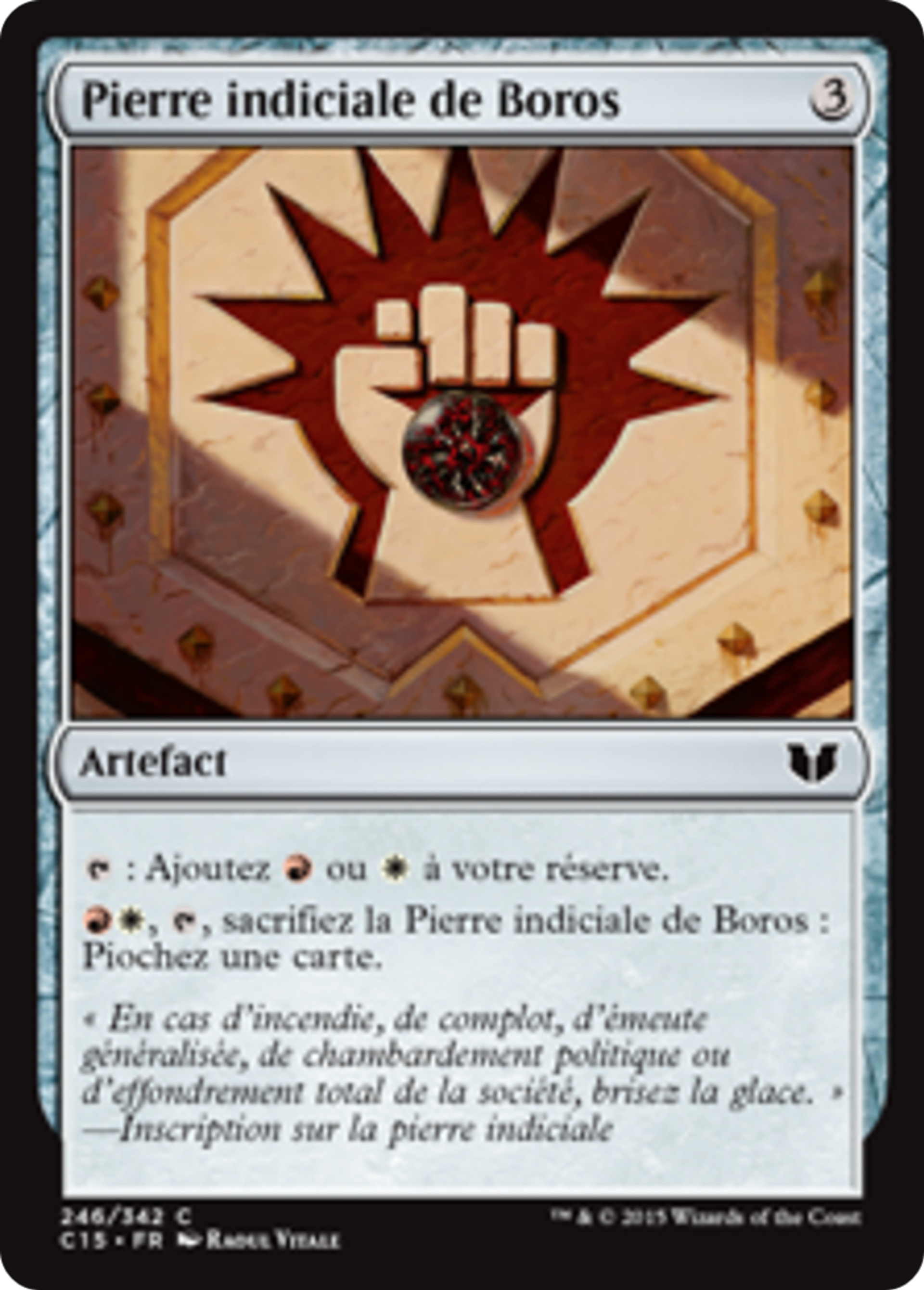Pierre indiciale de Boros — Commander 2015 — Magic: The Gathering