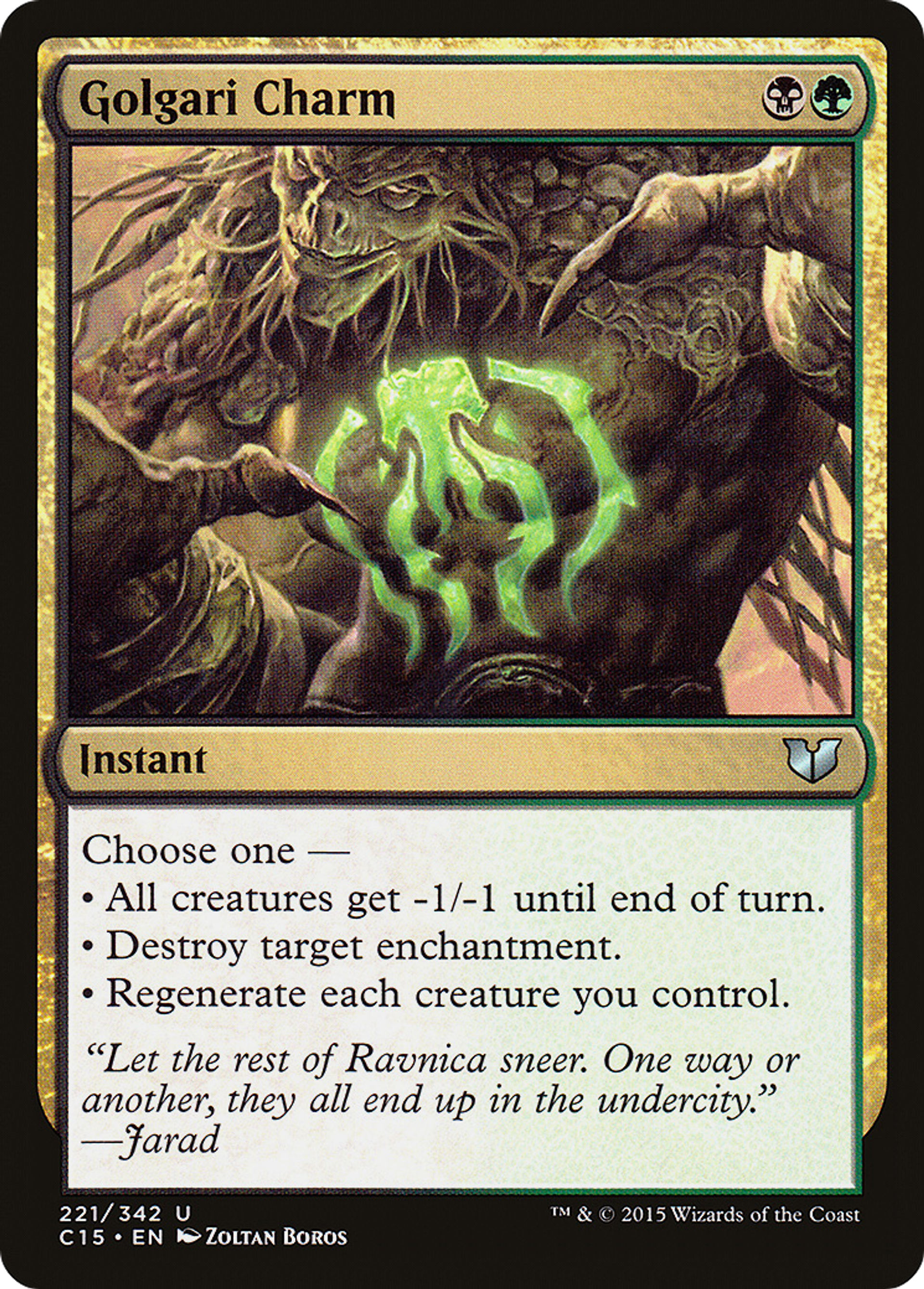 Golgari Charm — Commander 2015 — Magic: The Gathering