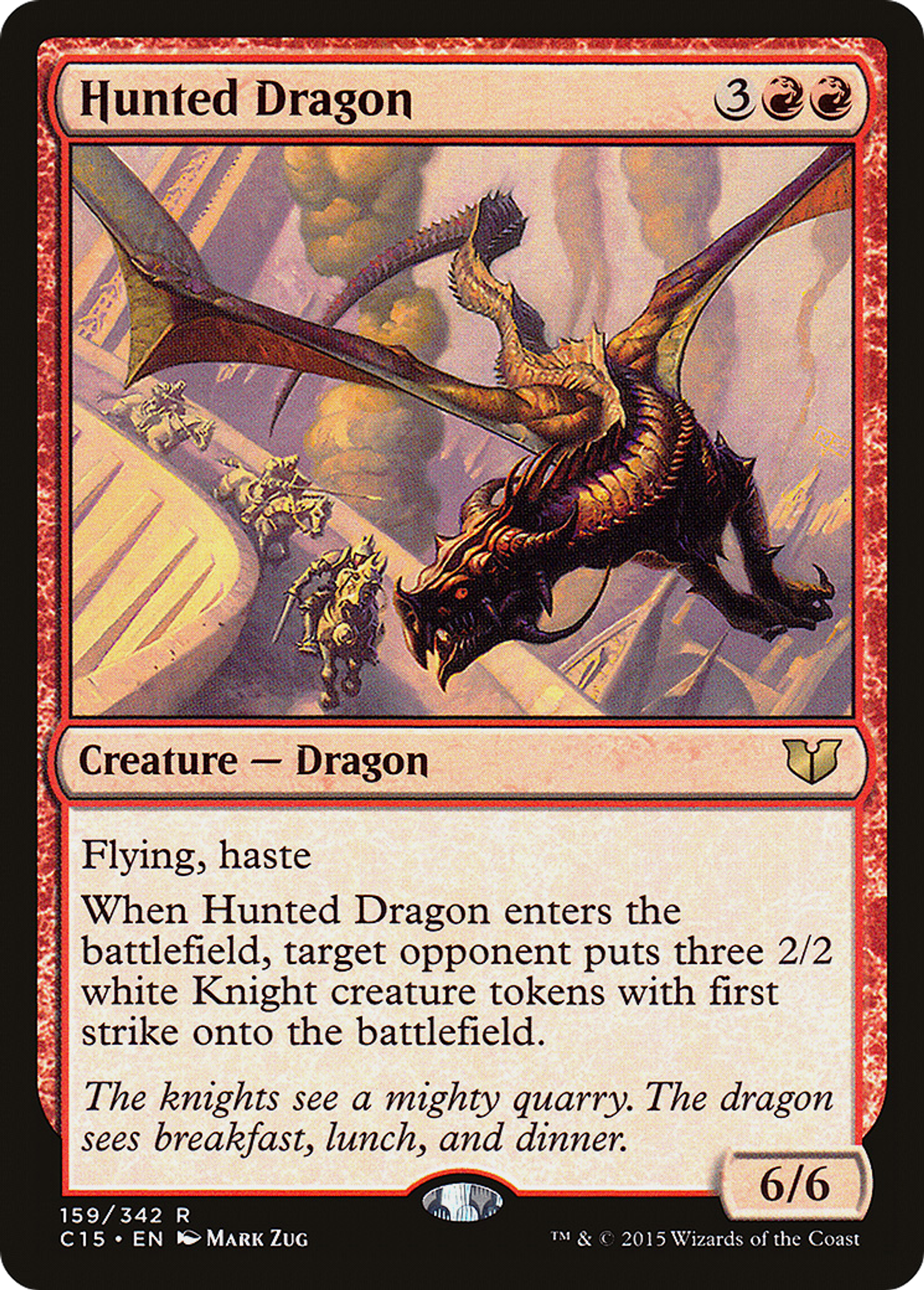 Hunted Dragon — Commander 2015 — Magic: The Gathering
