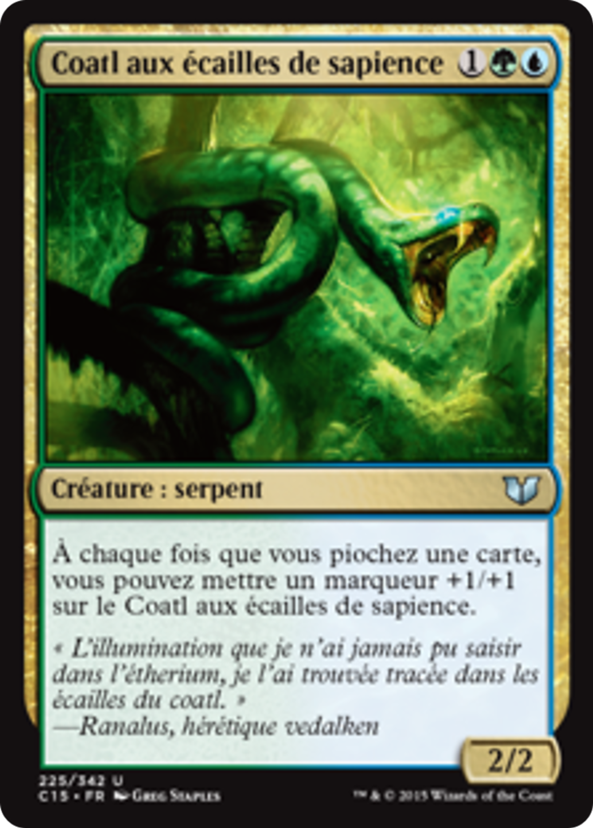 Coatl aux écailles de sapience — Commander 2015 — Magic: The Gathering