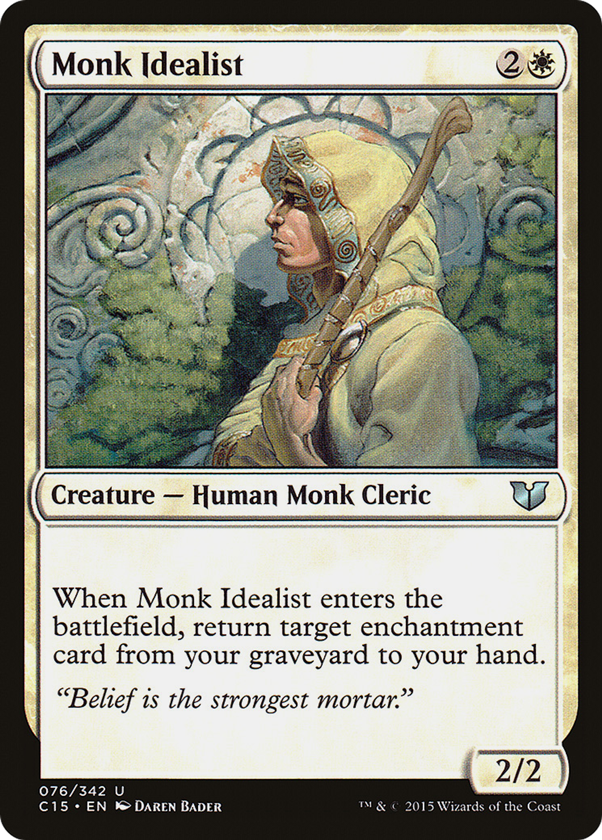 Monk Idealist — Commander 2015 — Magic: The Gathering