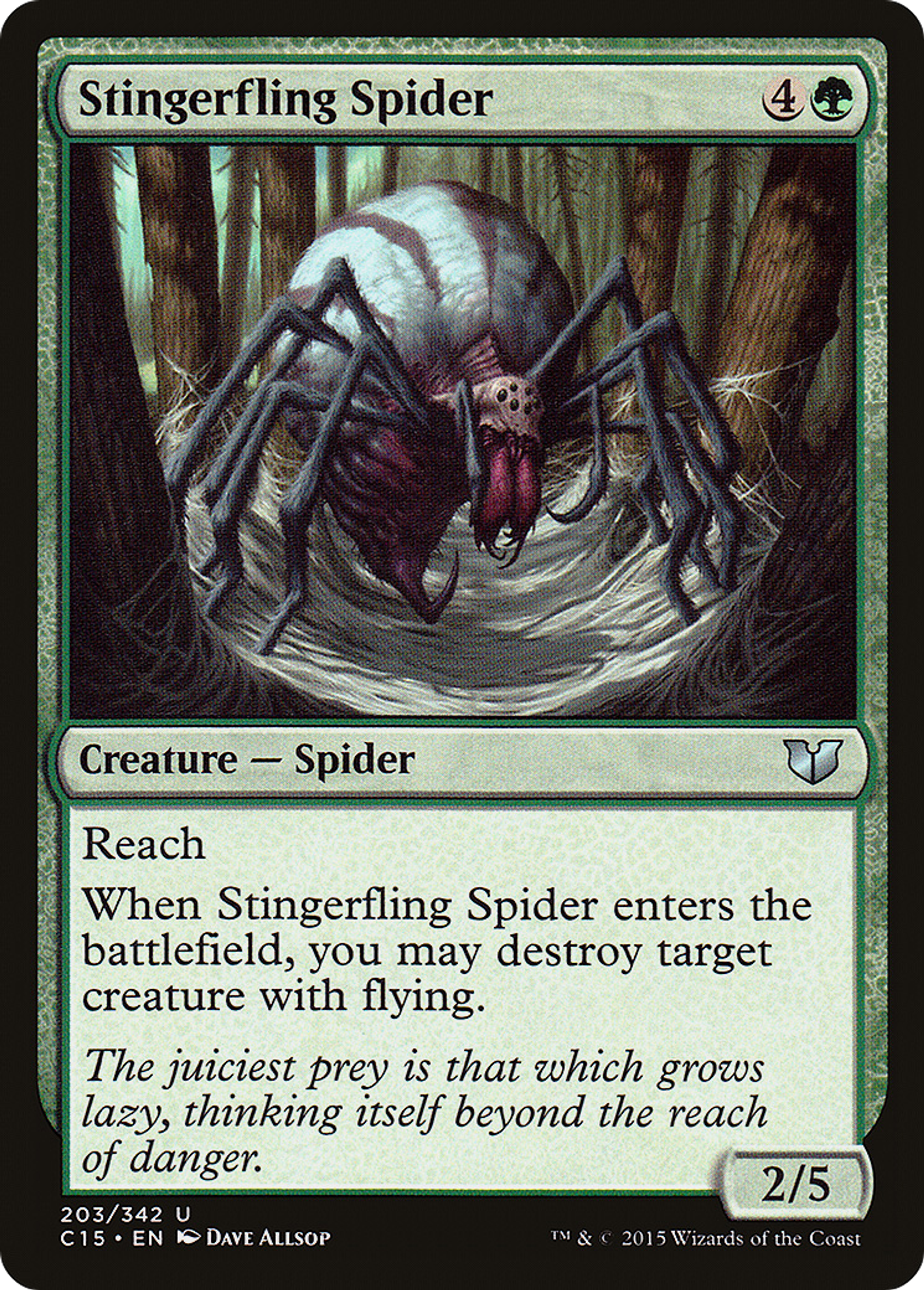 Stingerfling Spider — Commander 2015 — Magic: The Gathering