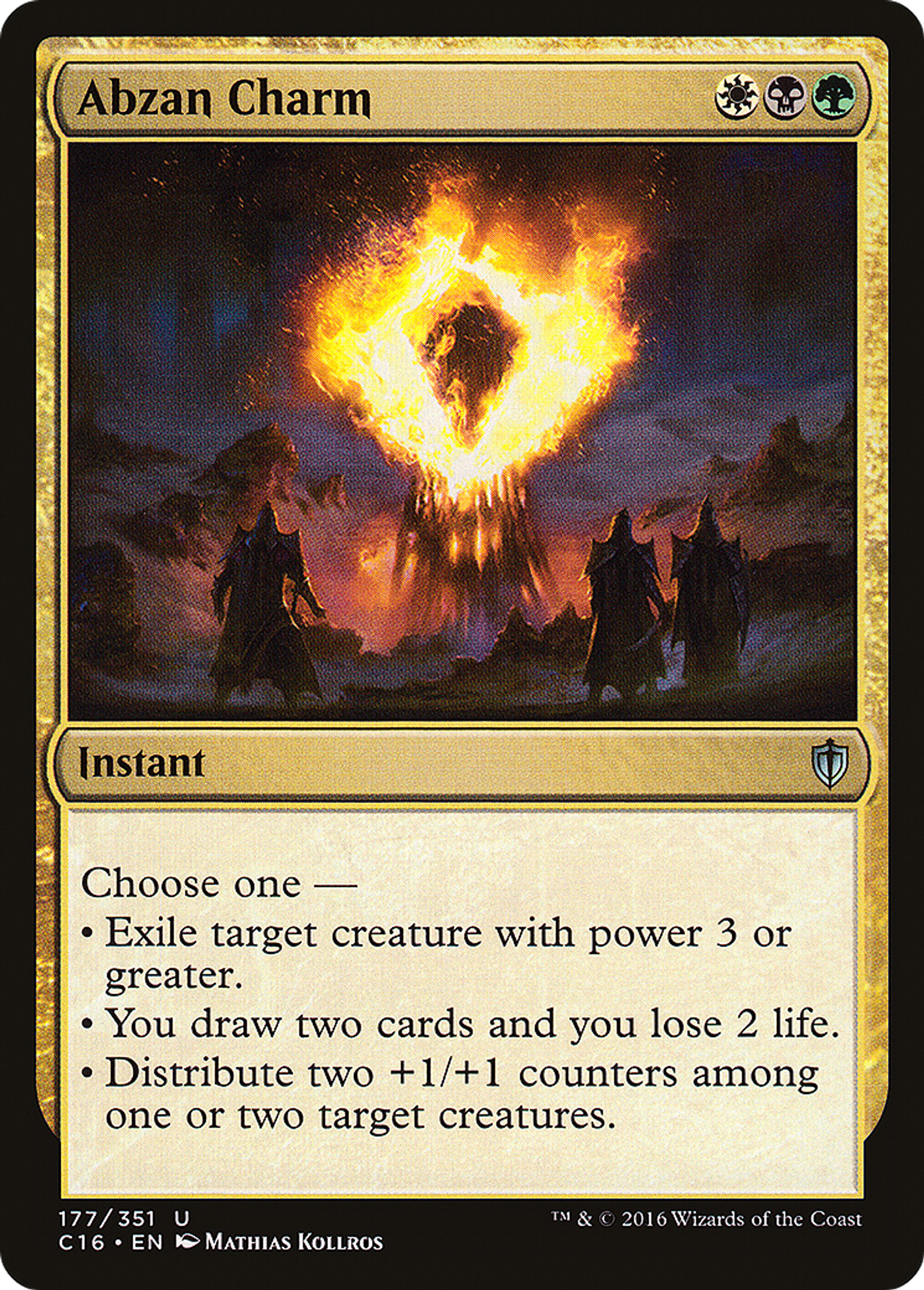Abzan Charm — Commander 2016 — Magic: The Gathering