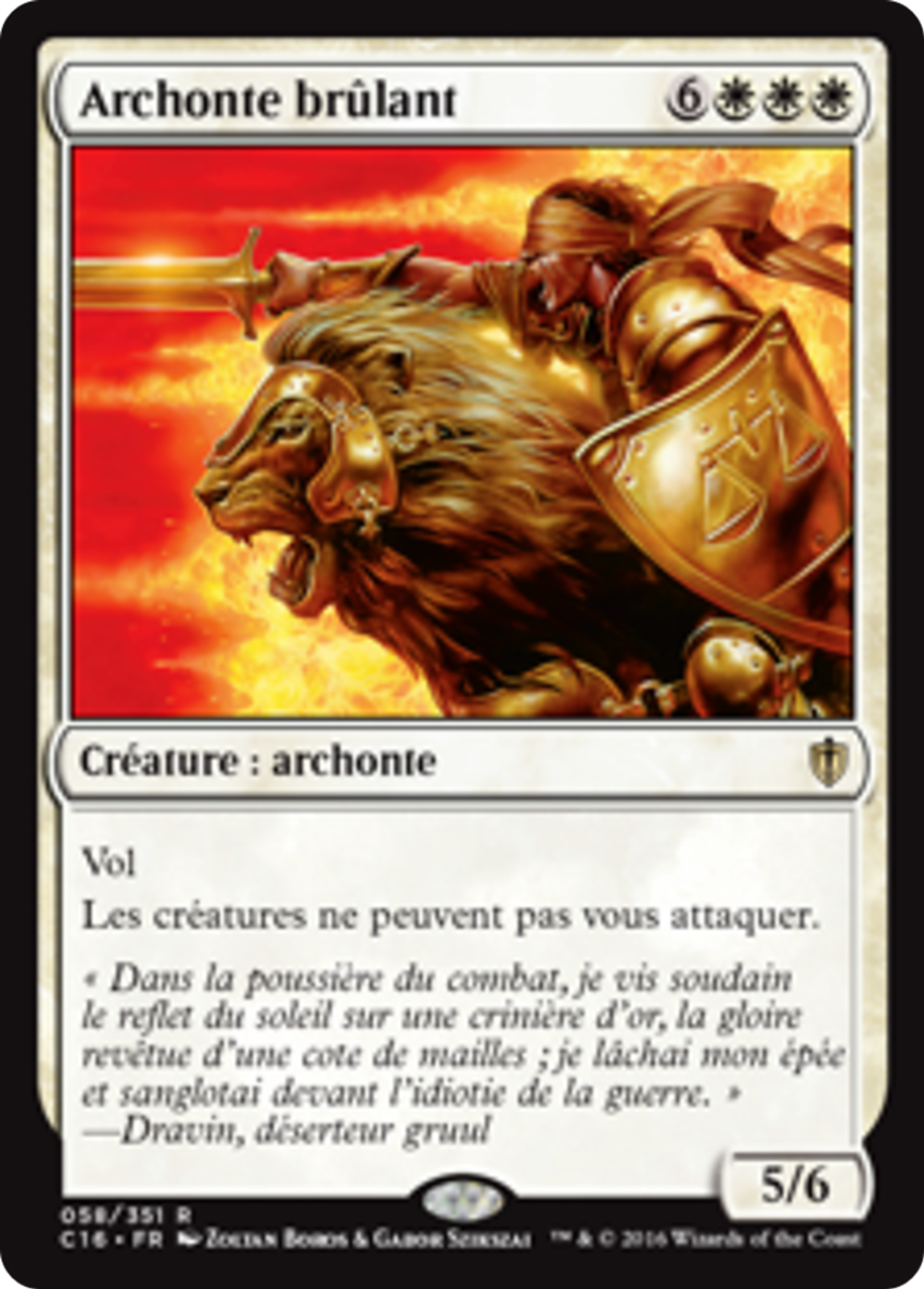 Archonte brûlant — Commander 2016 — Magic: The Gathering