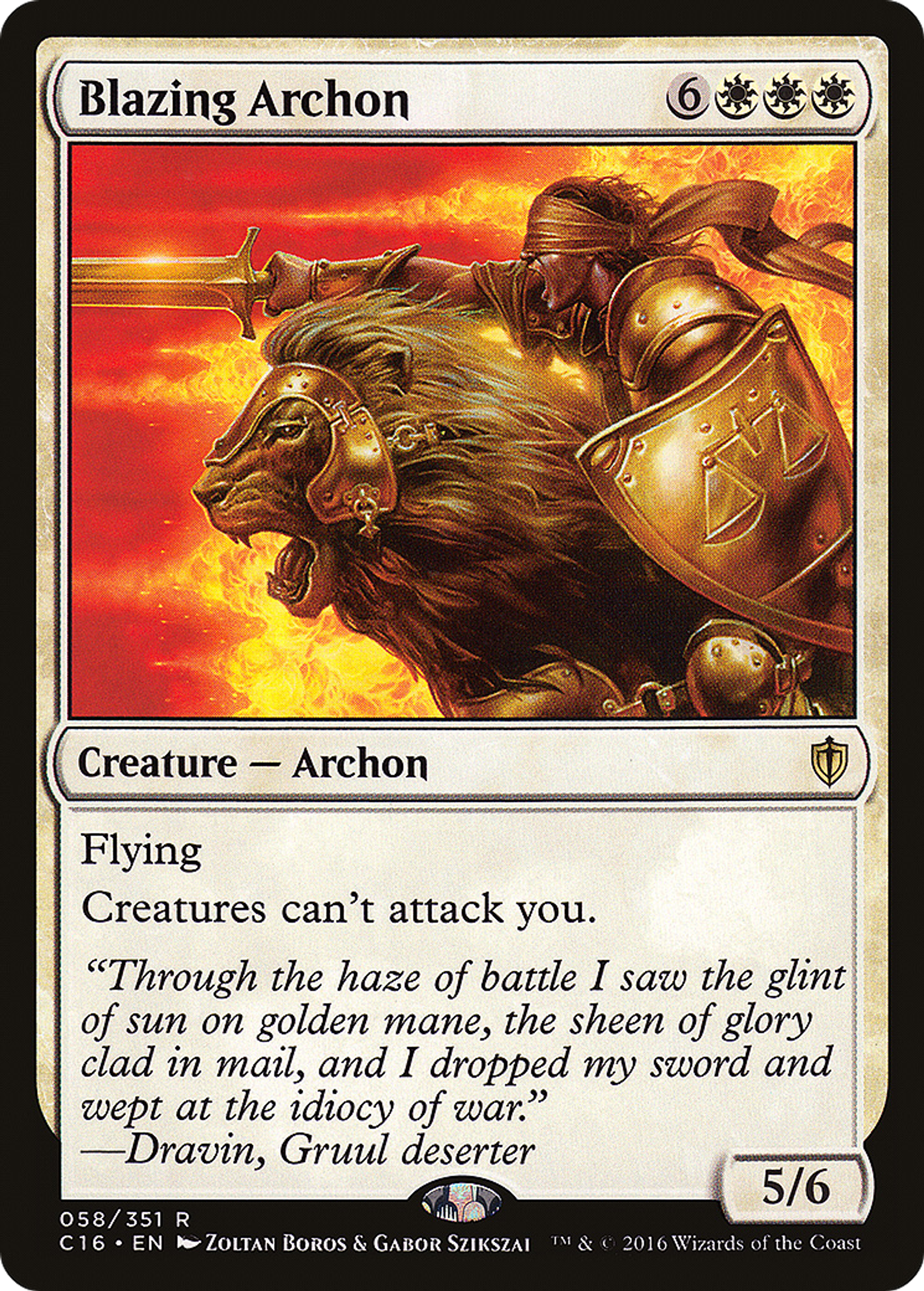 Blazing Archon — Commander 2016 — Magic: The Gathering