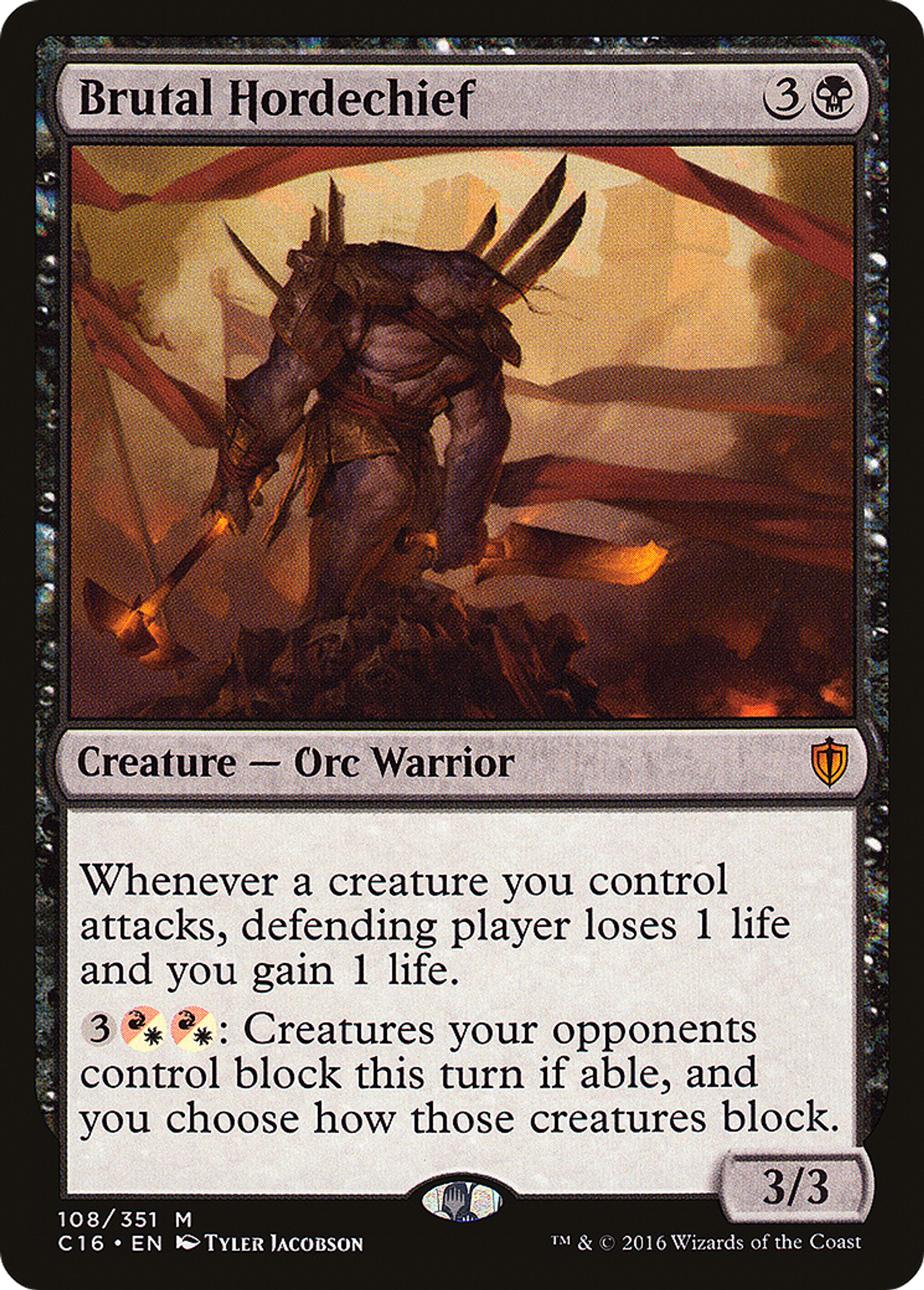 Brutal Hordechief — Commander 2016 — Magic: The Gathering