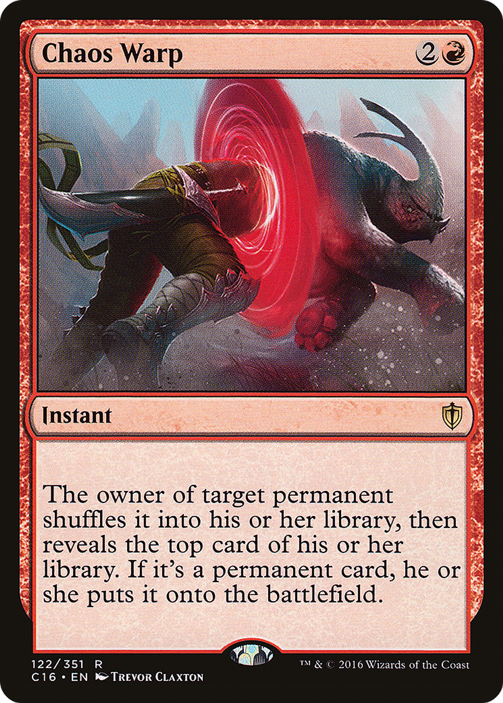 Chaos Warp — Commander 2016 — Magic: The Gathering