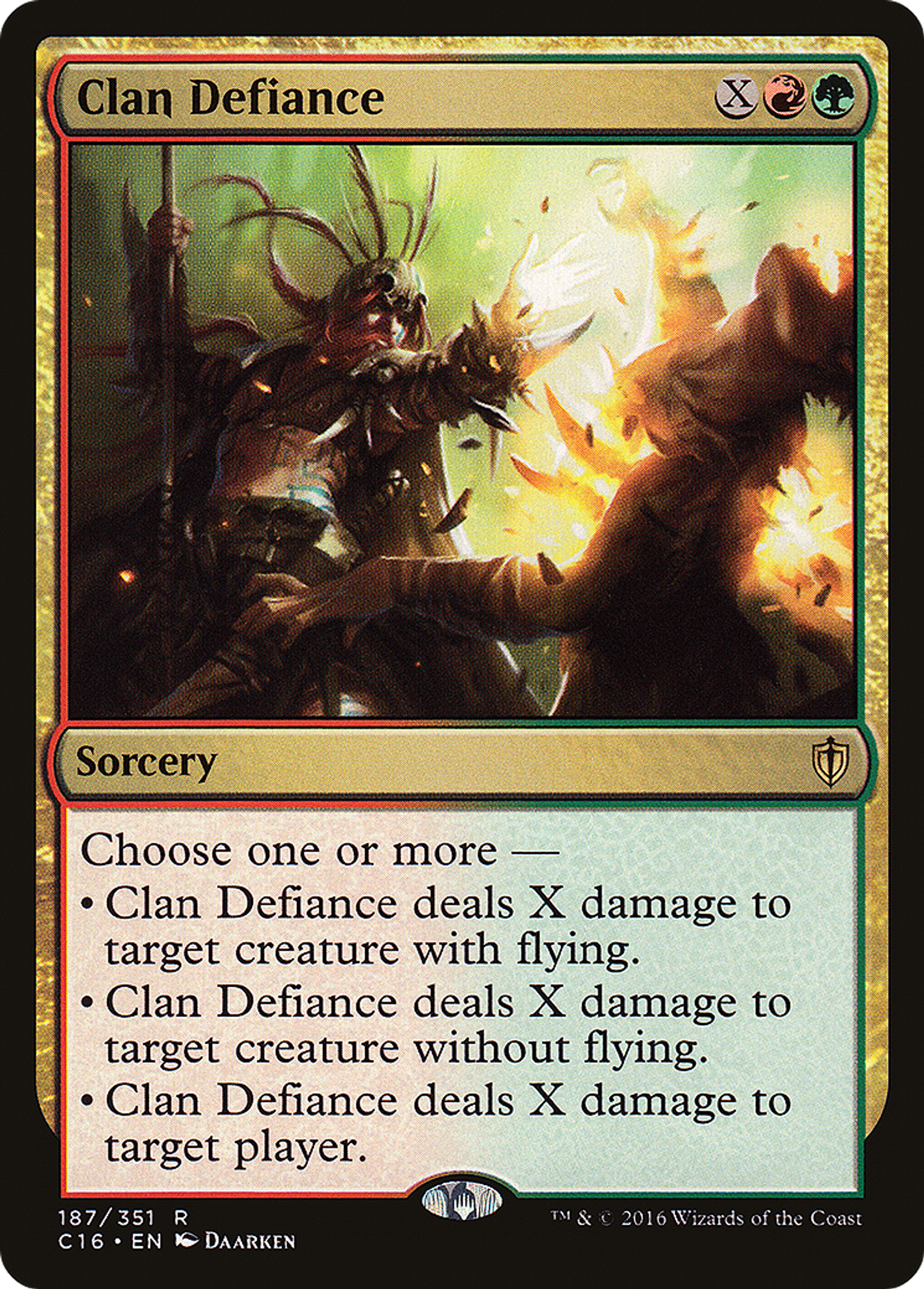 Clan Defiance — Commander 2016 — Magic: The Gathering