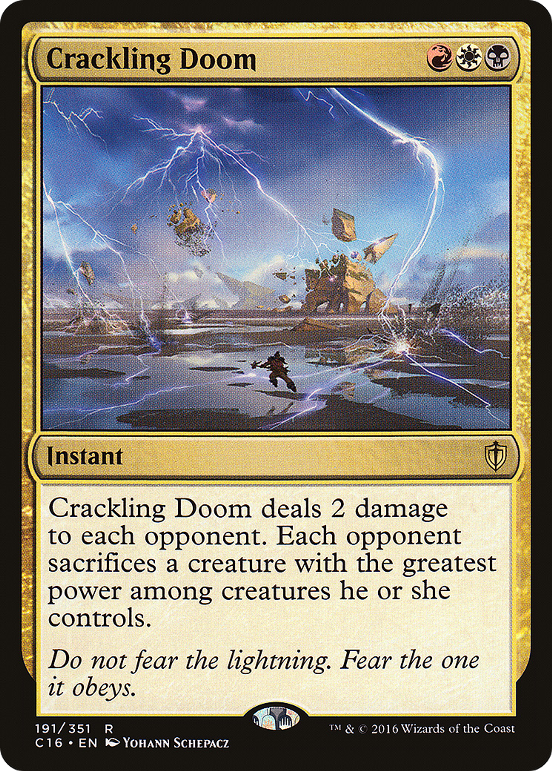 Crackling Doom — Commander 2016 — Magic: The Gathering