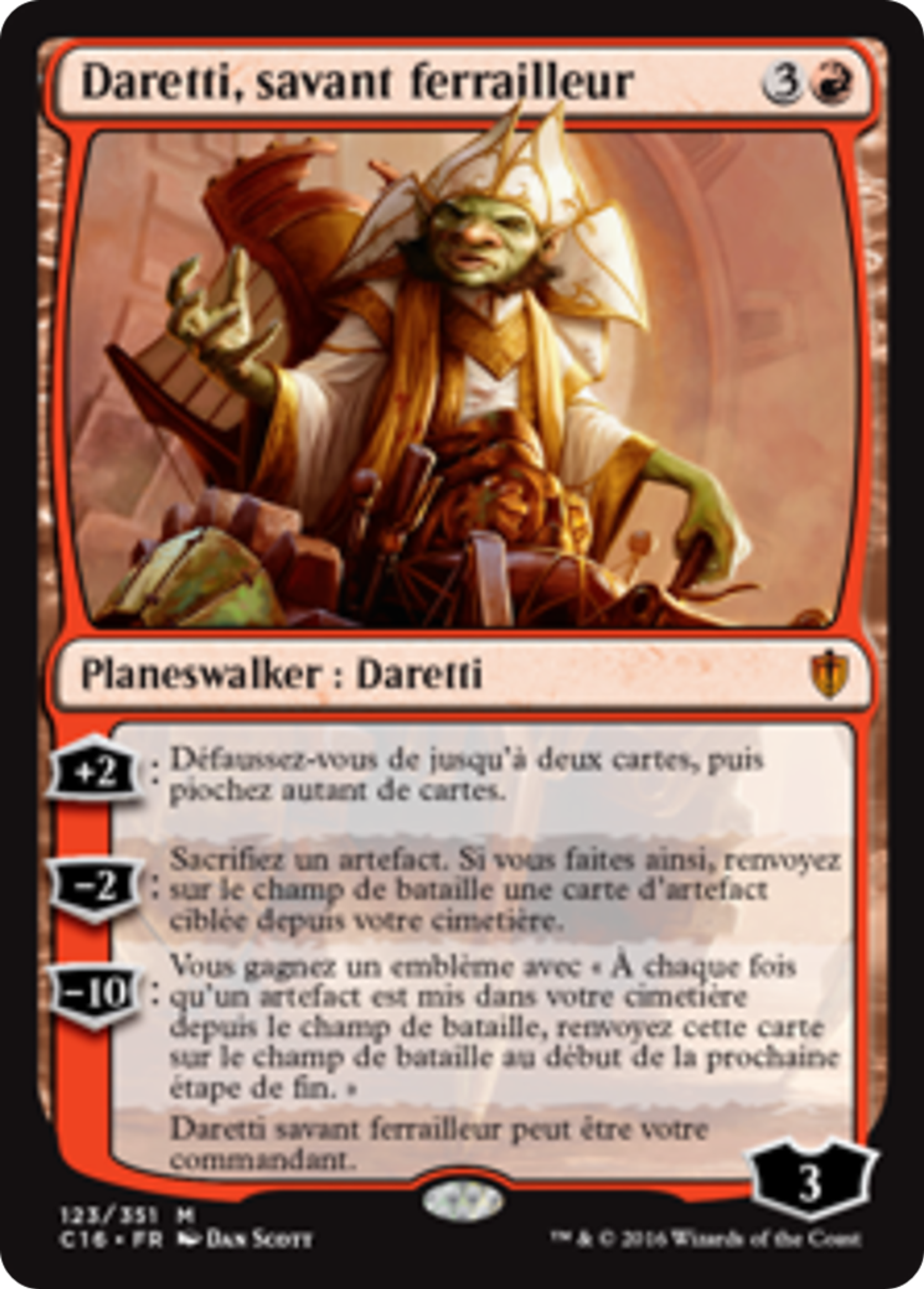 Daretti, savant ferrailleur — Commander 2016 — Magic: The Gathering