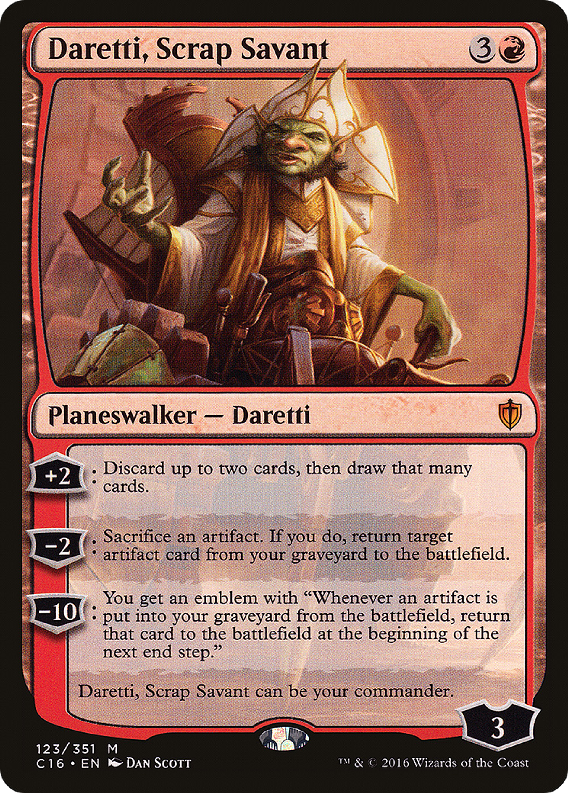 Daretti, Scrap Savant — Commander 2016 — Magic: The Gathering