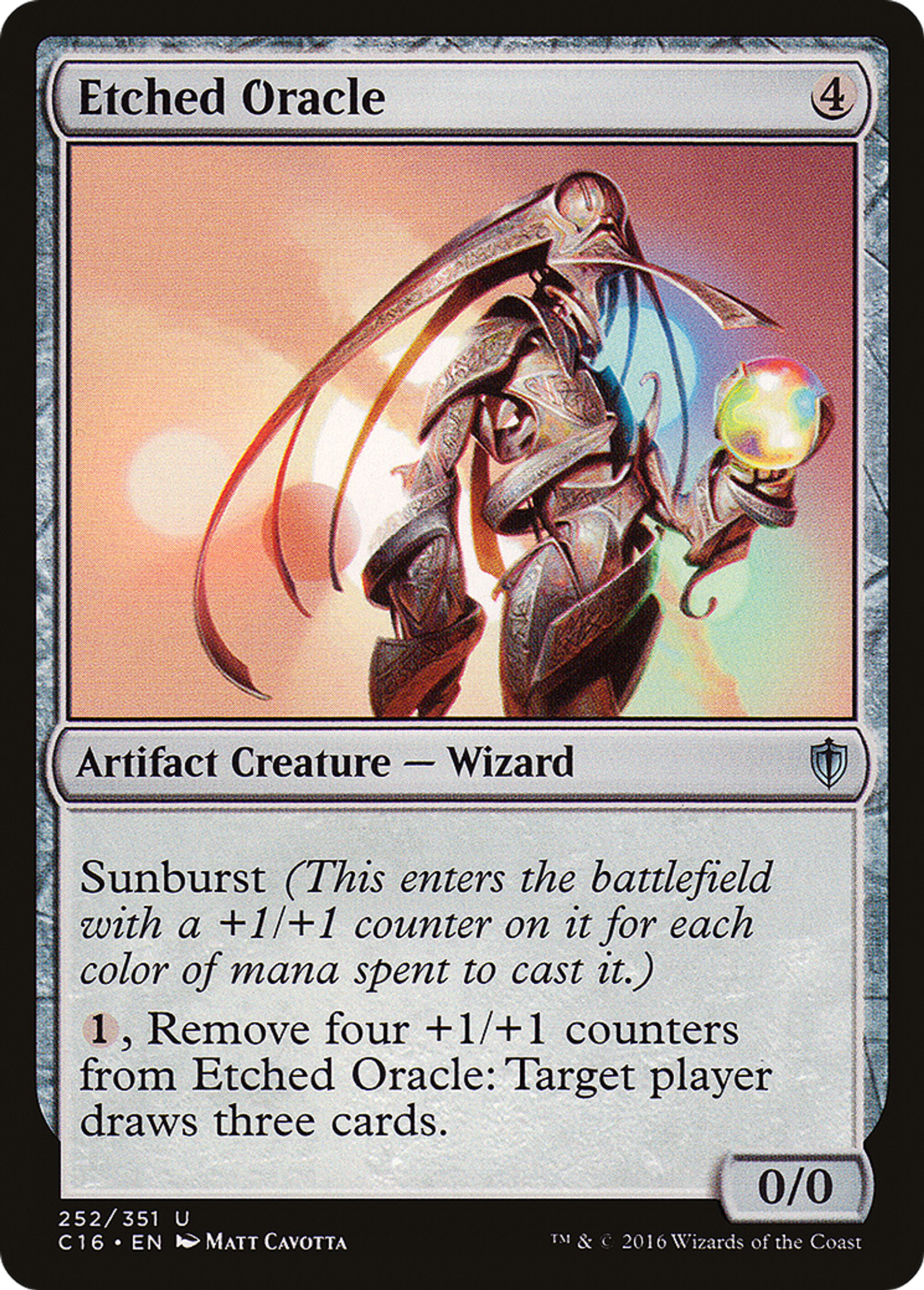 Etched Oracle — Commander 2016 — Magic: The Gathering